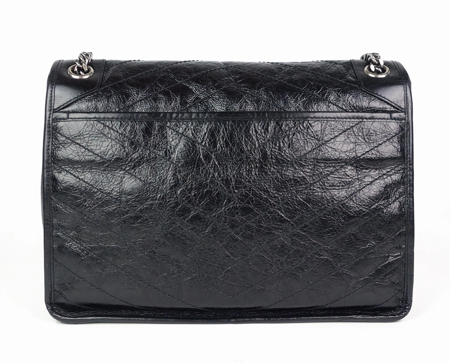 Niki Crinkled Calf Leather Large Bag