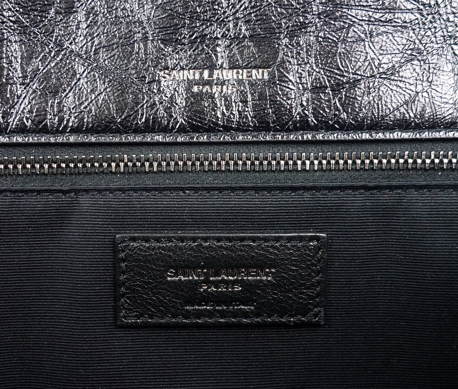 Niki Crinkled Calf Leather Large Bag