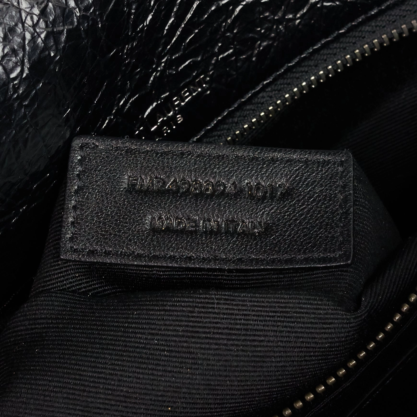 Niki Medium Crinkled Leather Chain Bag
