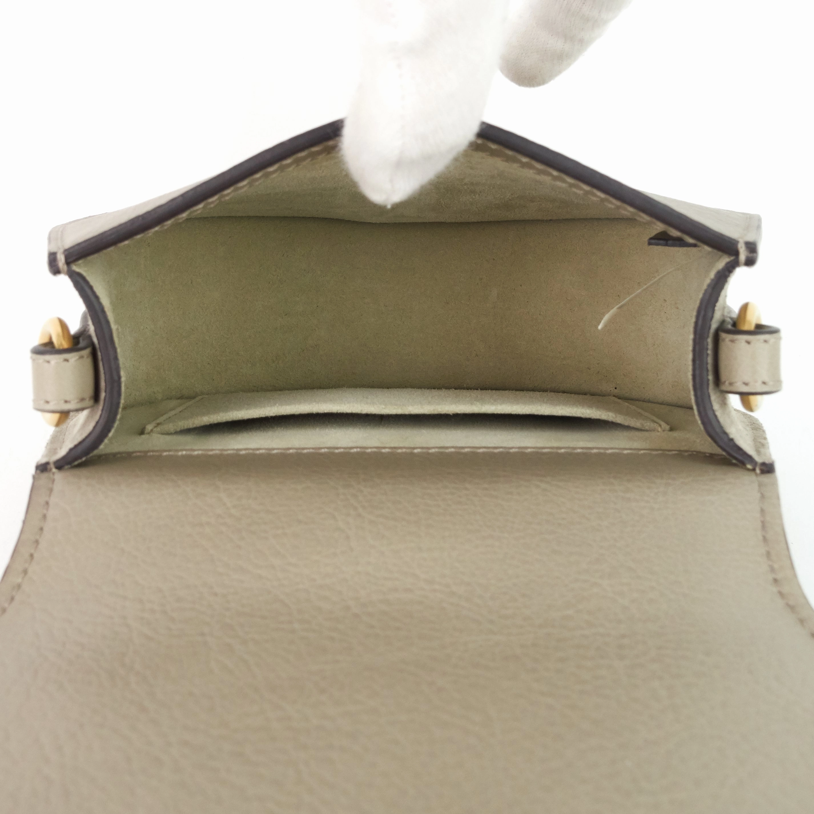 Nile Small Leather and Suede Bracelet Bag