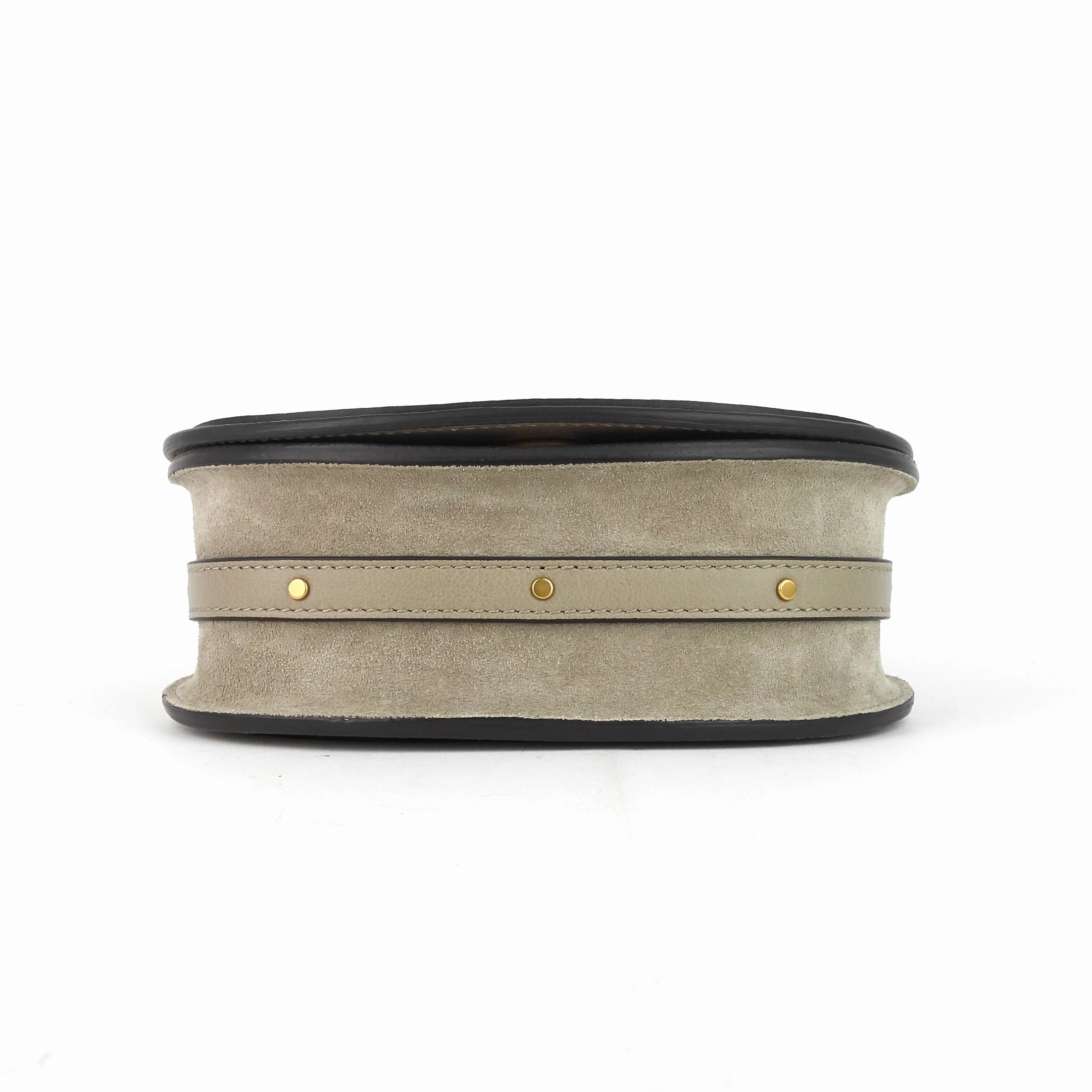 Nile Small Leather and Suede Bracelet Bag