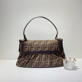 No.2960-Fendi Tobacco Zucca Canvas Shoulder Bag