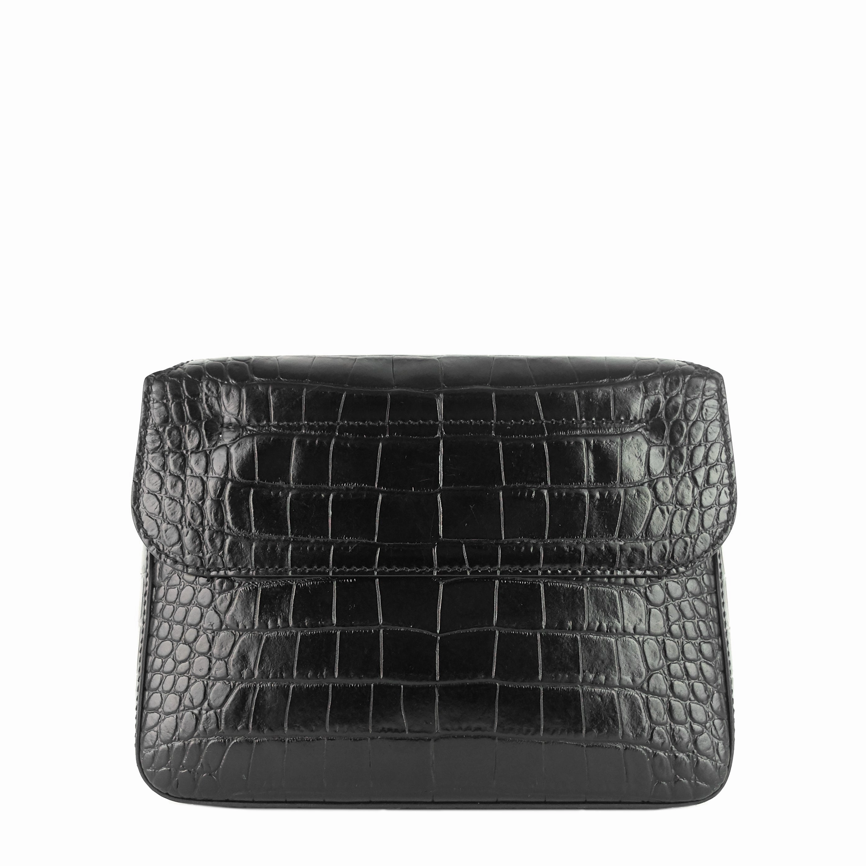 Nobile Crocodile Embossed Calfskin Leather Bag