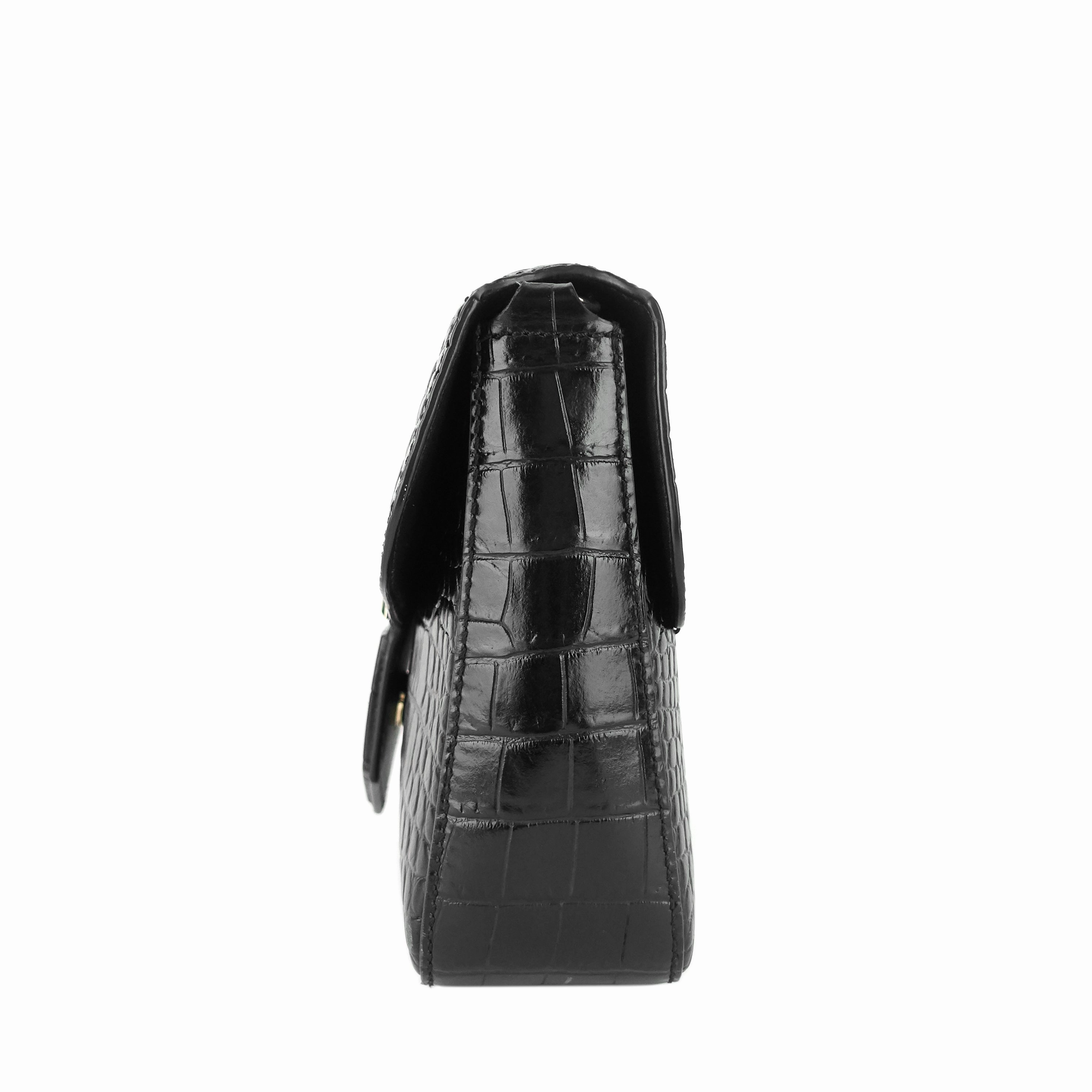 Nobile Crocodile Embossed Calfskin Leather Bag