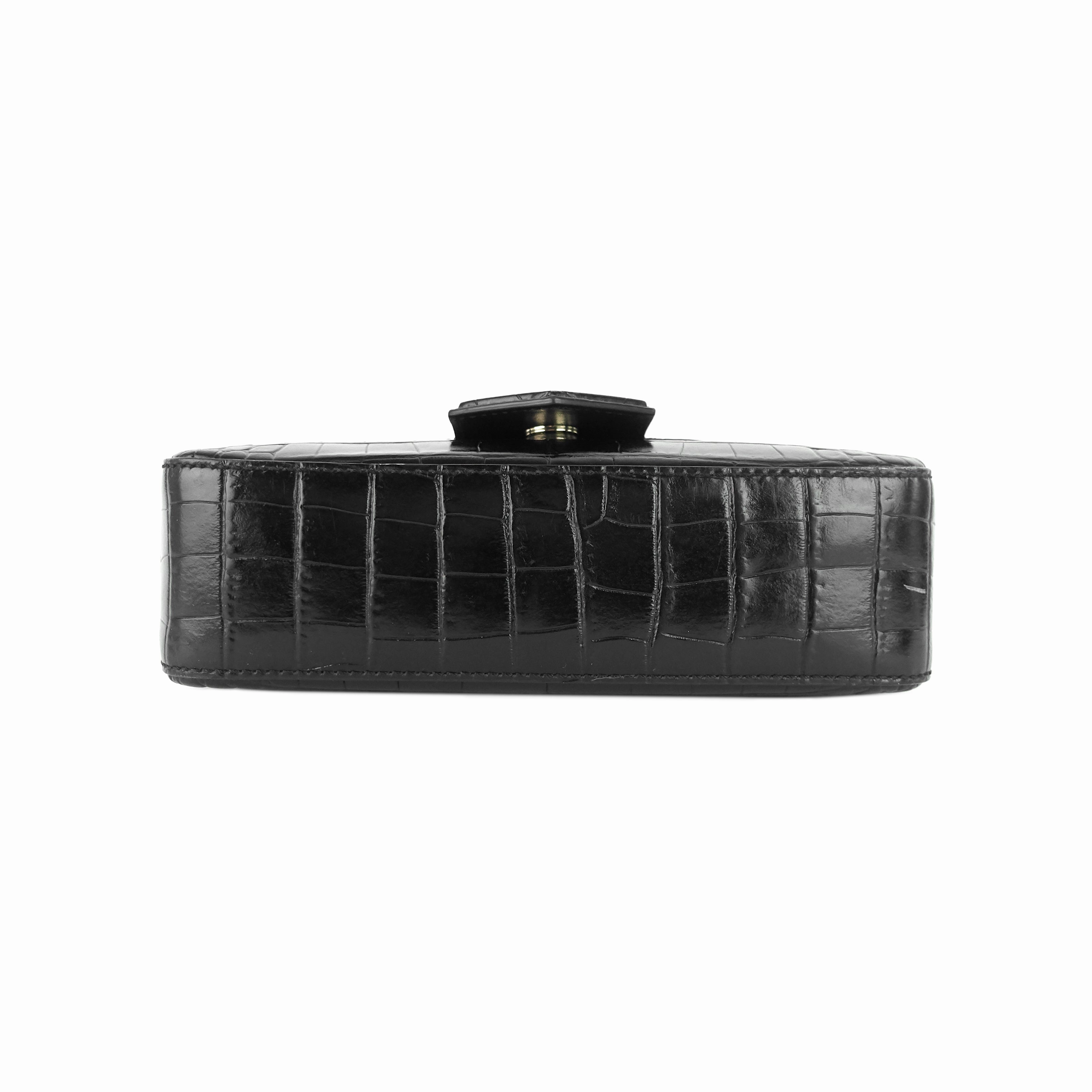 Nobile Crocodile Embossed Calfskin Leather Bag