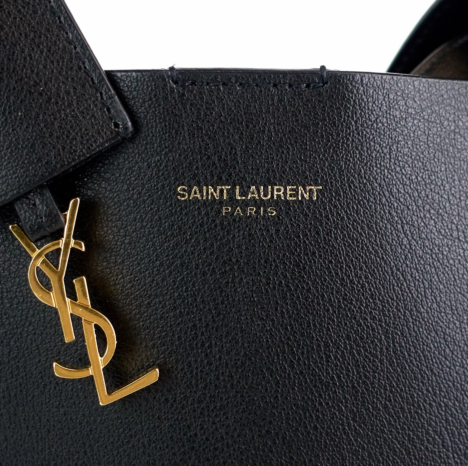 North South Supple Leather Shopper Tote Bag