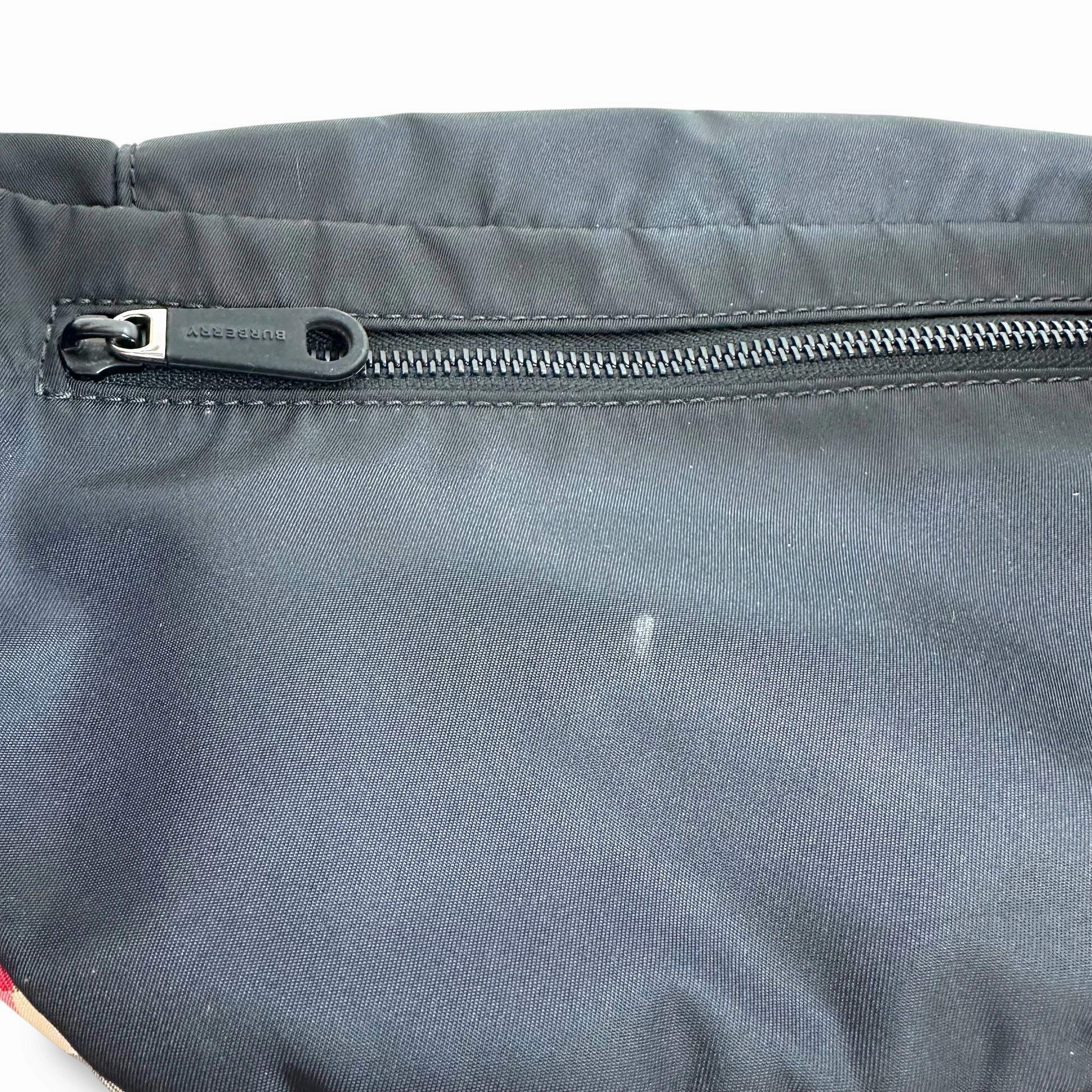 Nova Check Nylon Belt Bag Luxury Designer By Burberry, Size: Medium