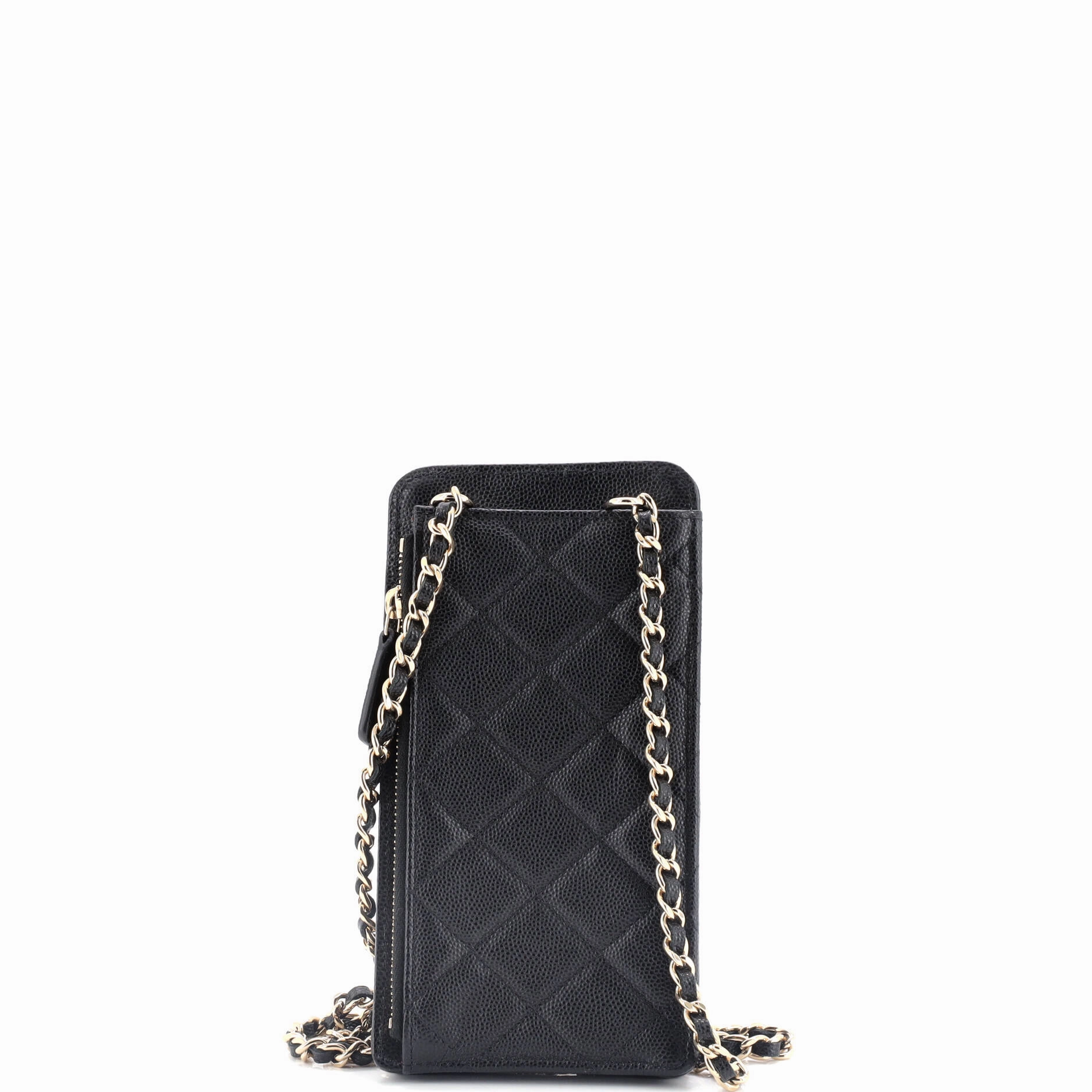 O Phone Holder Crossbody Bag Quilted Caviar