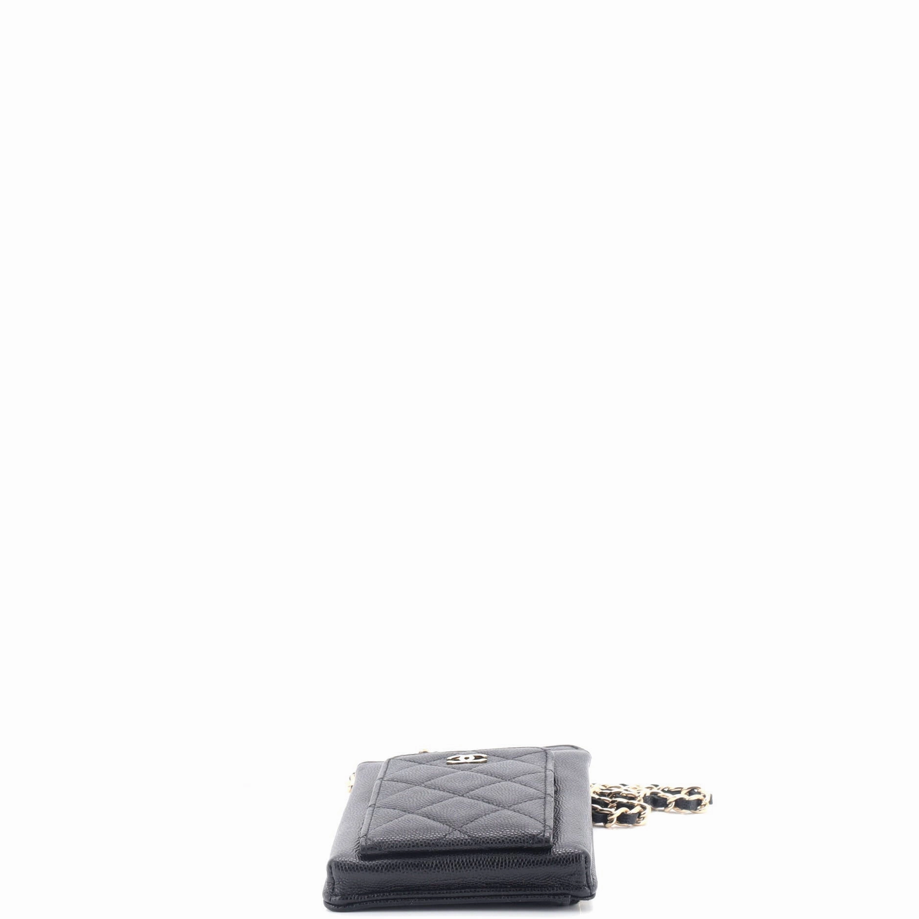 O Phone Holder Crossbody Bag Quilted Caviar