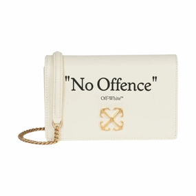 Off-White Jitney 0.5 Quote Shoulder Bag Beige/Black