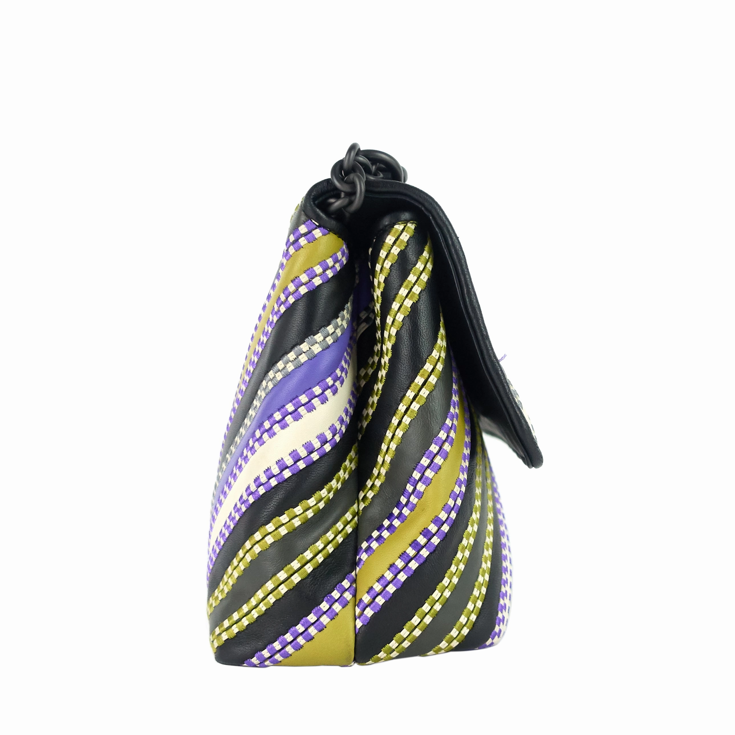 Olimpia Striped Leather Bag