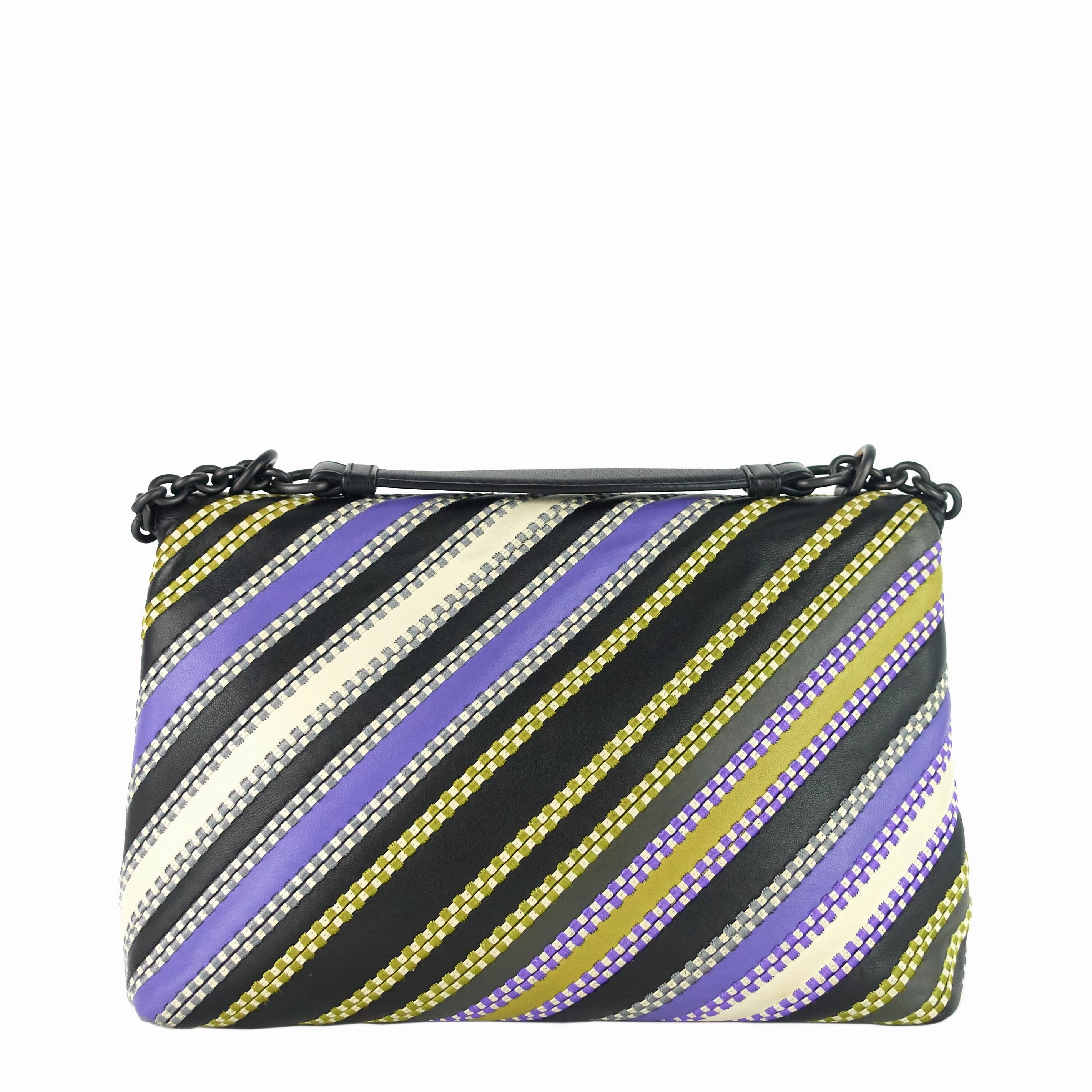 Olimpia Striped Leather Bag