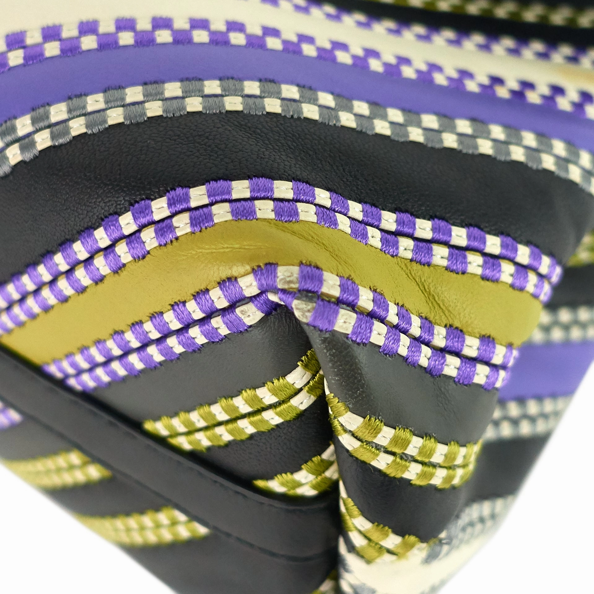 Olimpia Striped Leather Bag