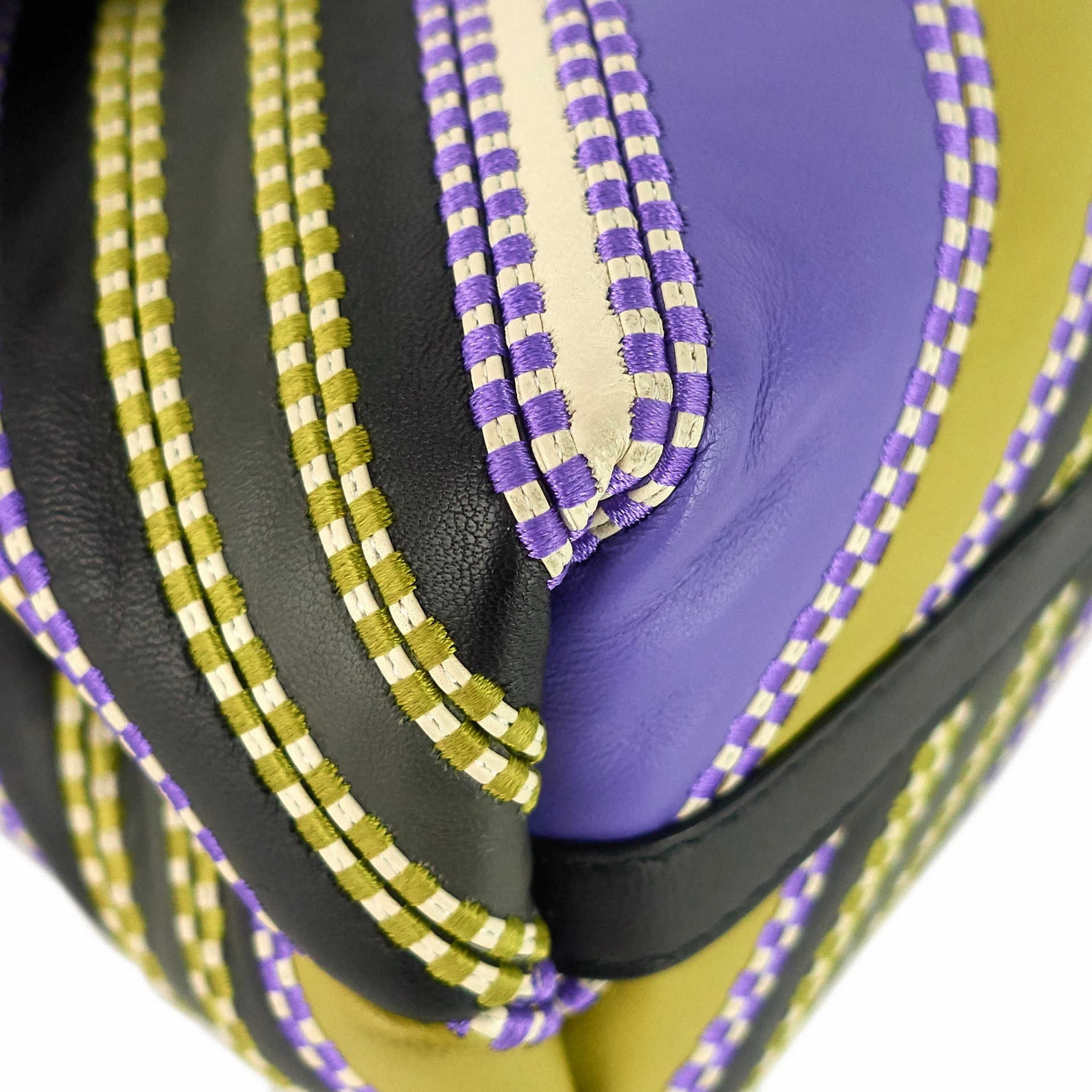 Olimpia Striped Leather Bag