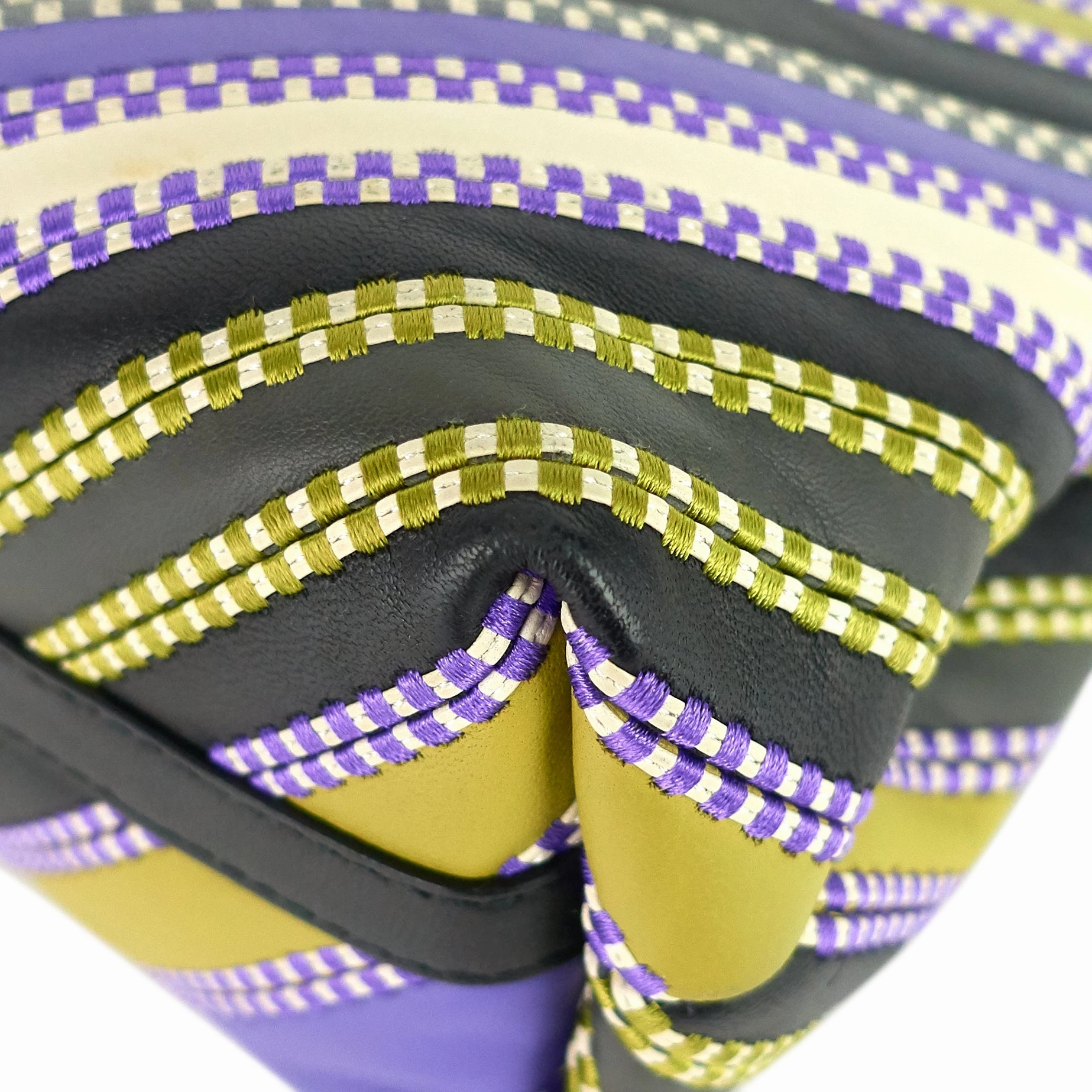 Olimpia Striped Leather Bag