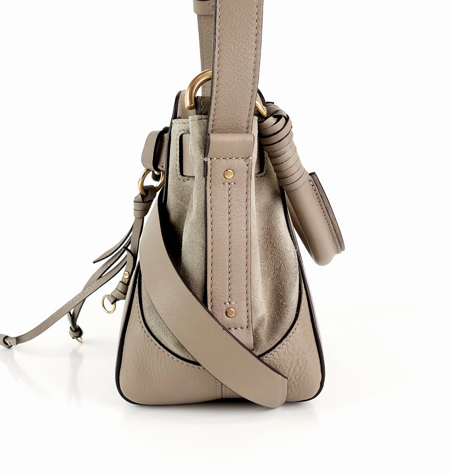 Owen Small Suede and Calf Leather Bag