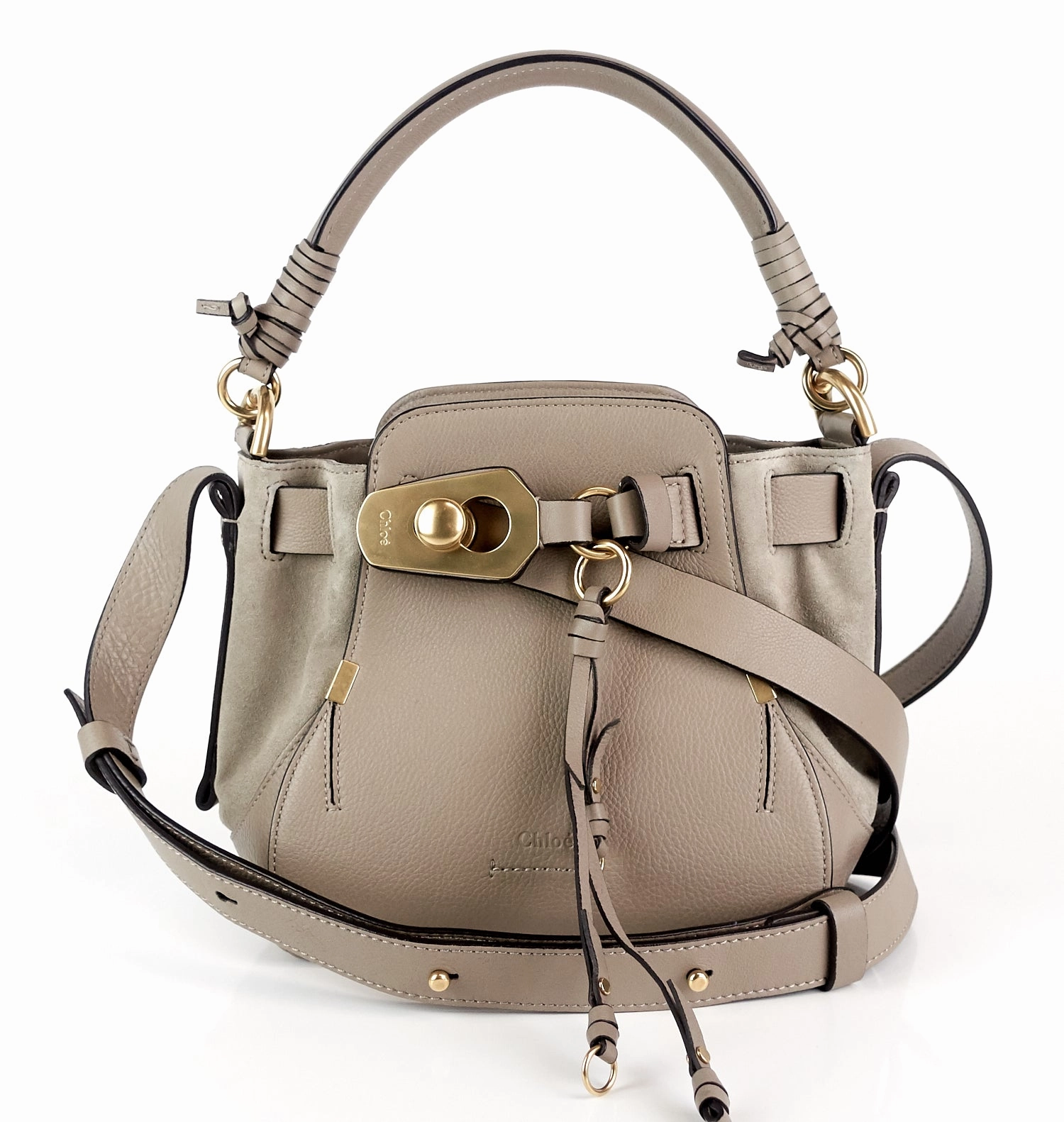 Owen Small Suede and Calf Leather Bag