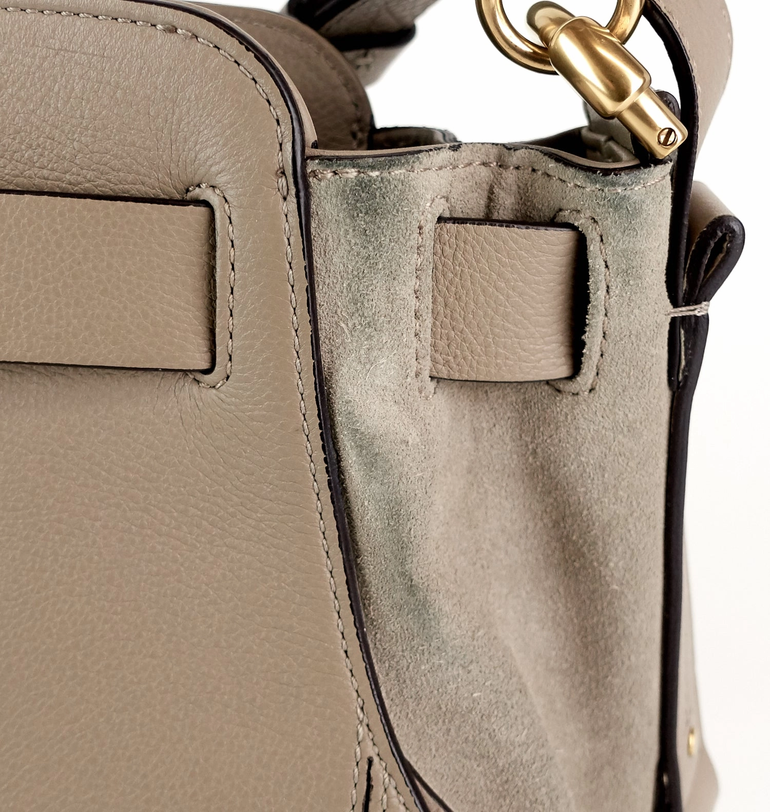 Owen Small Suede and Calf Leather Bag
