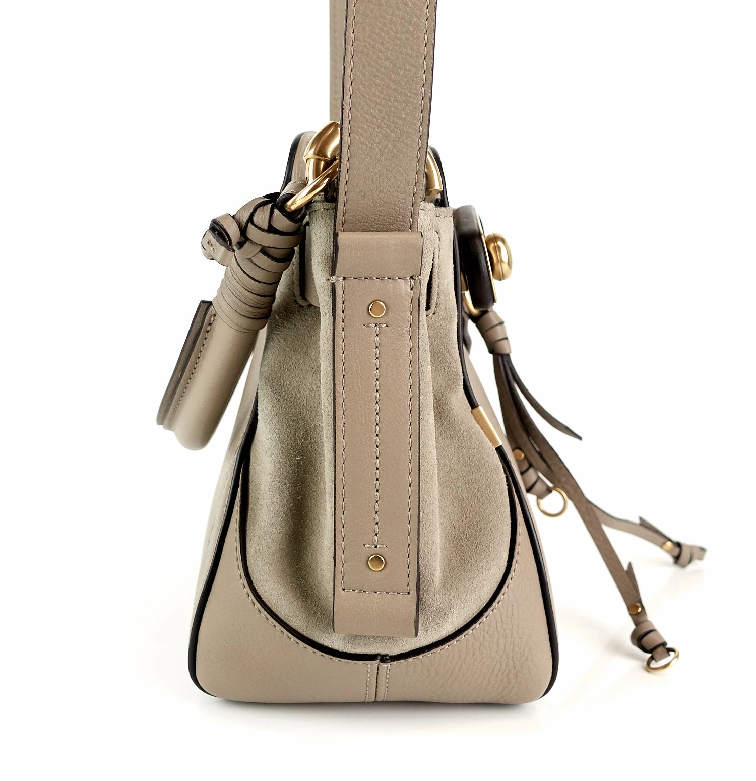 Owen Small Suede and Calf Leather Bag