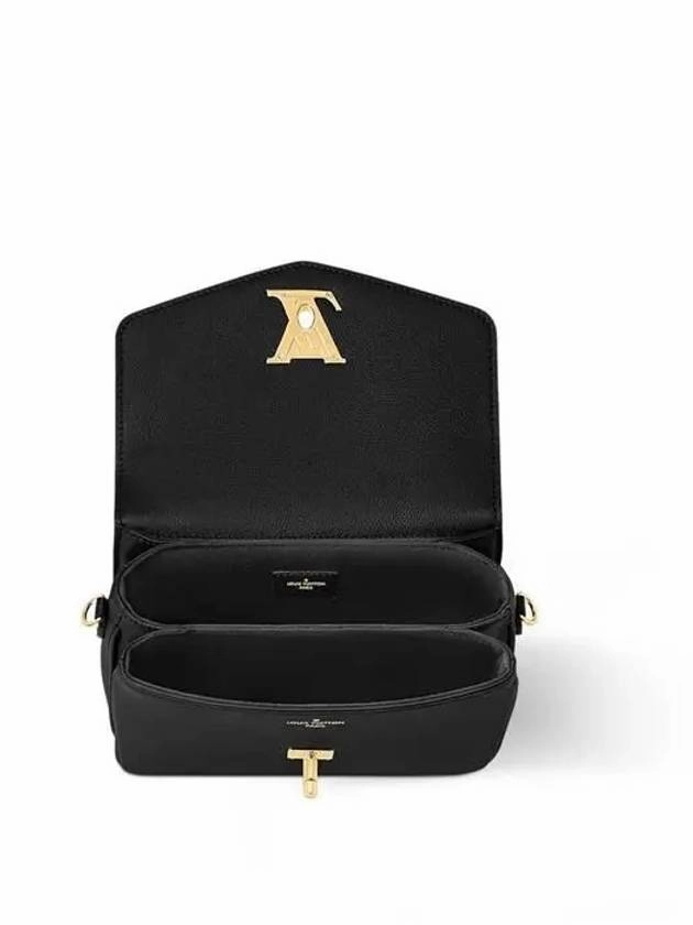 Oxford Lockme Leather Shoulder Bag Black