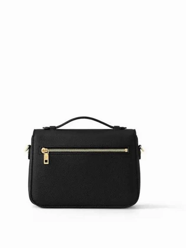 Oxford Lockme Leather Shoulder Bag Black