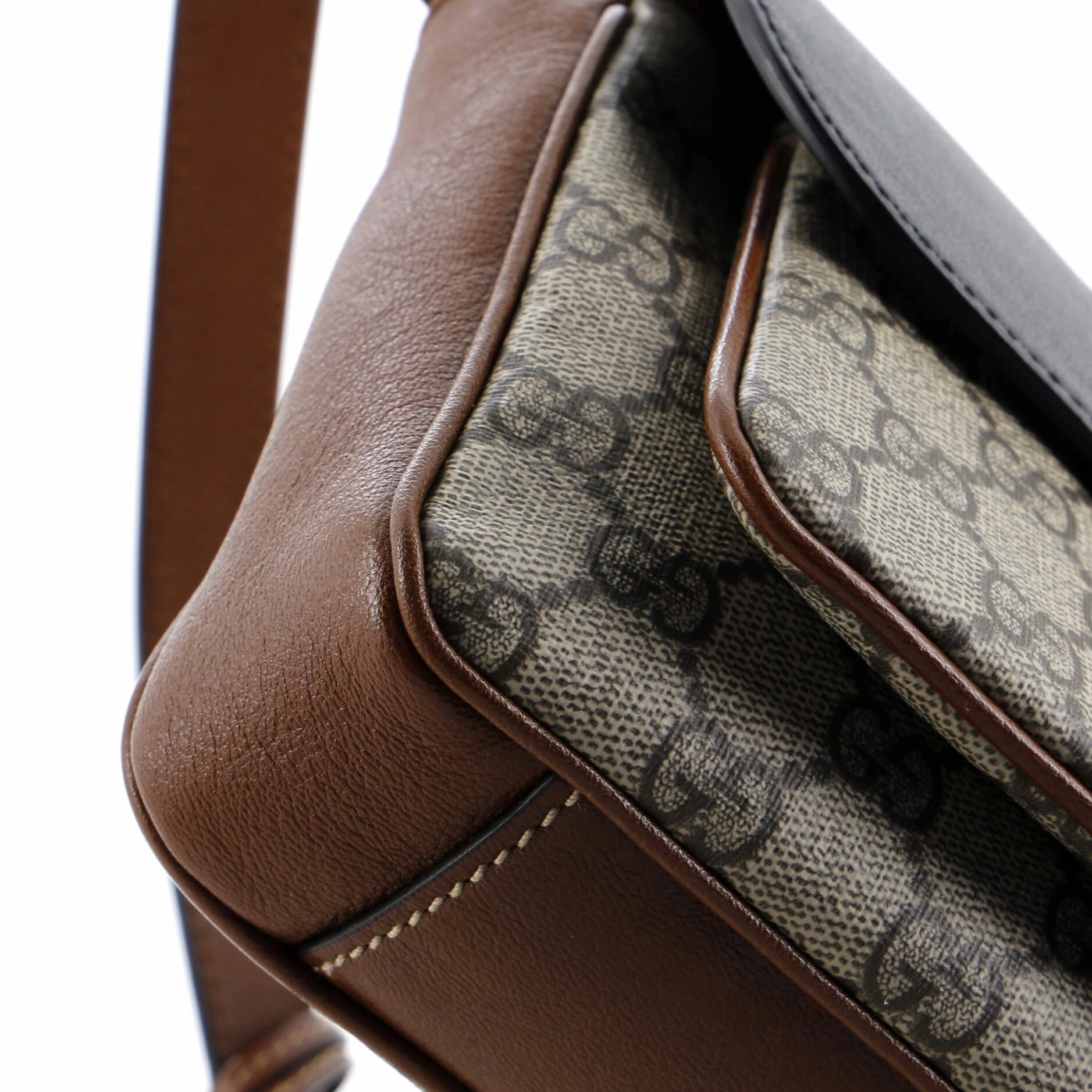 Padlock Front Pocket Flap Shoulder Bag GG Coated Canvas and Leather Mini