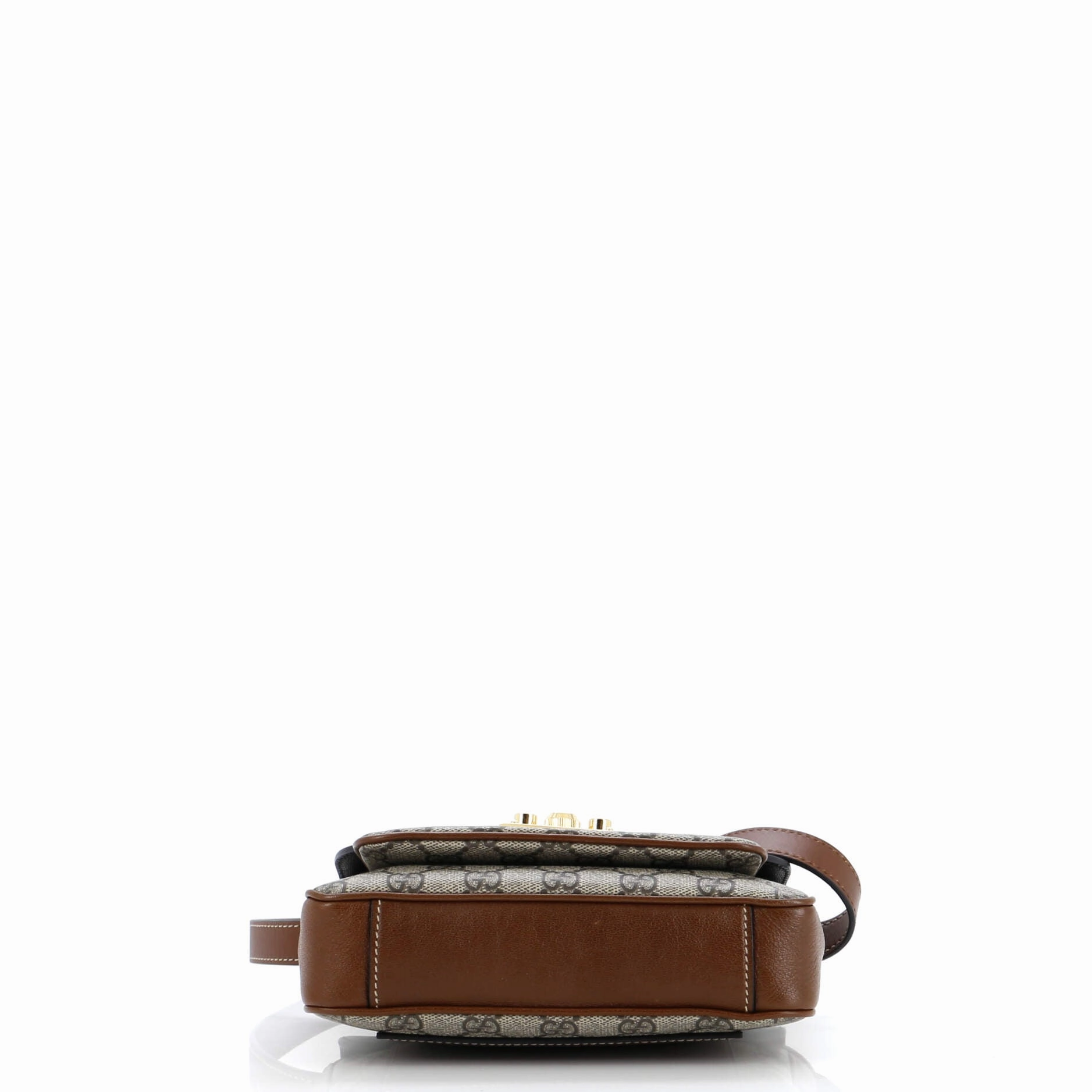 Padlock Front Pocket Flap Shoulder Bag GG Coated Canvas and Leather Mini