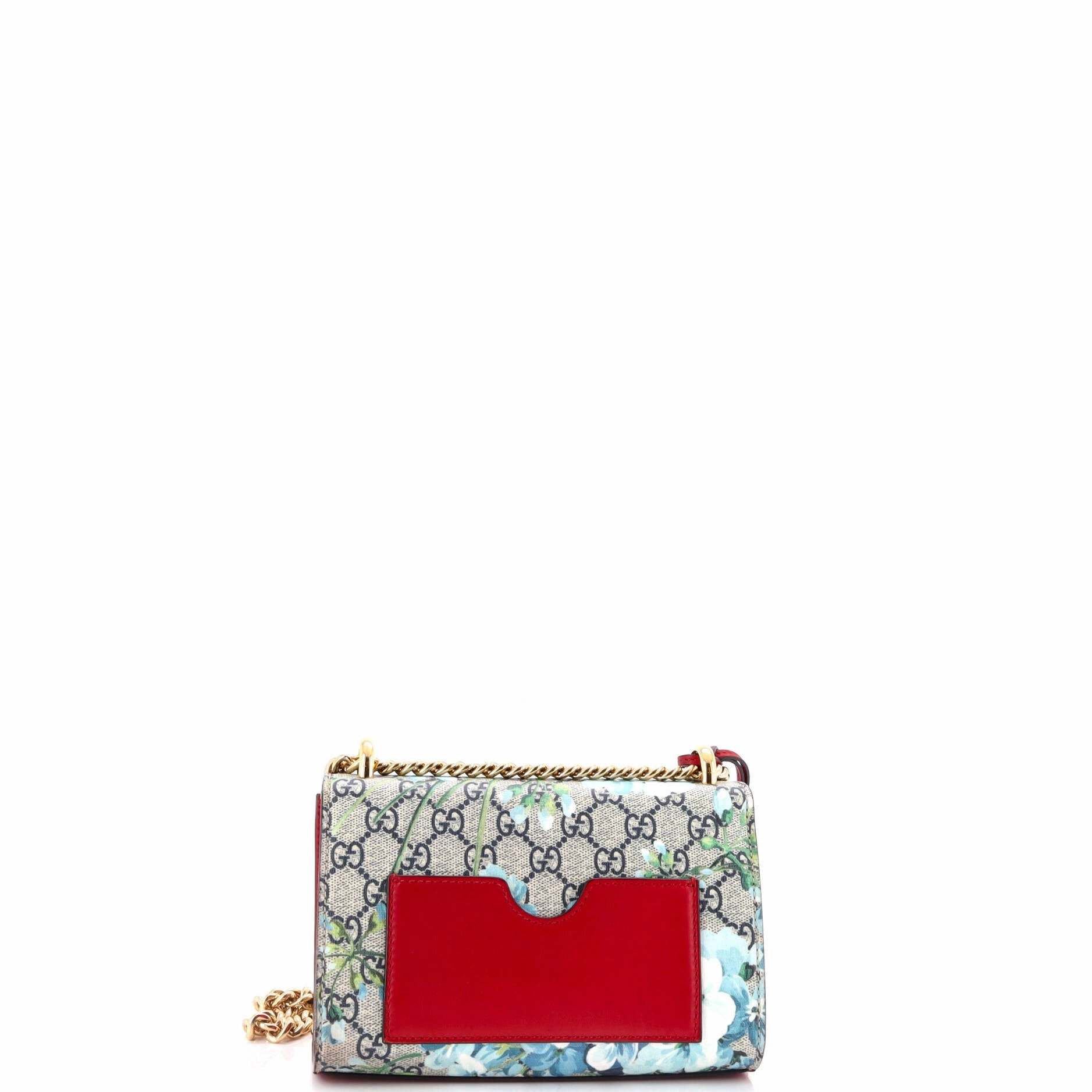Padlock Shoulder Bag Blooms Print GG Coated Canvas Small