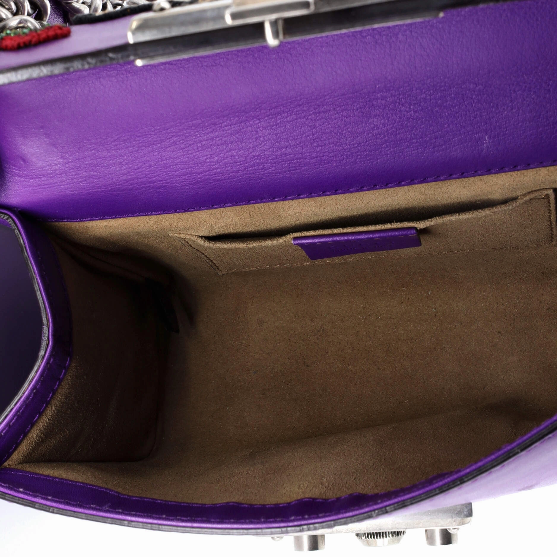 Padlock Shoulder Bag Embellished Leather Small