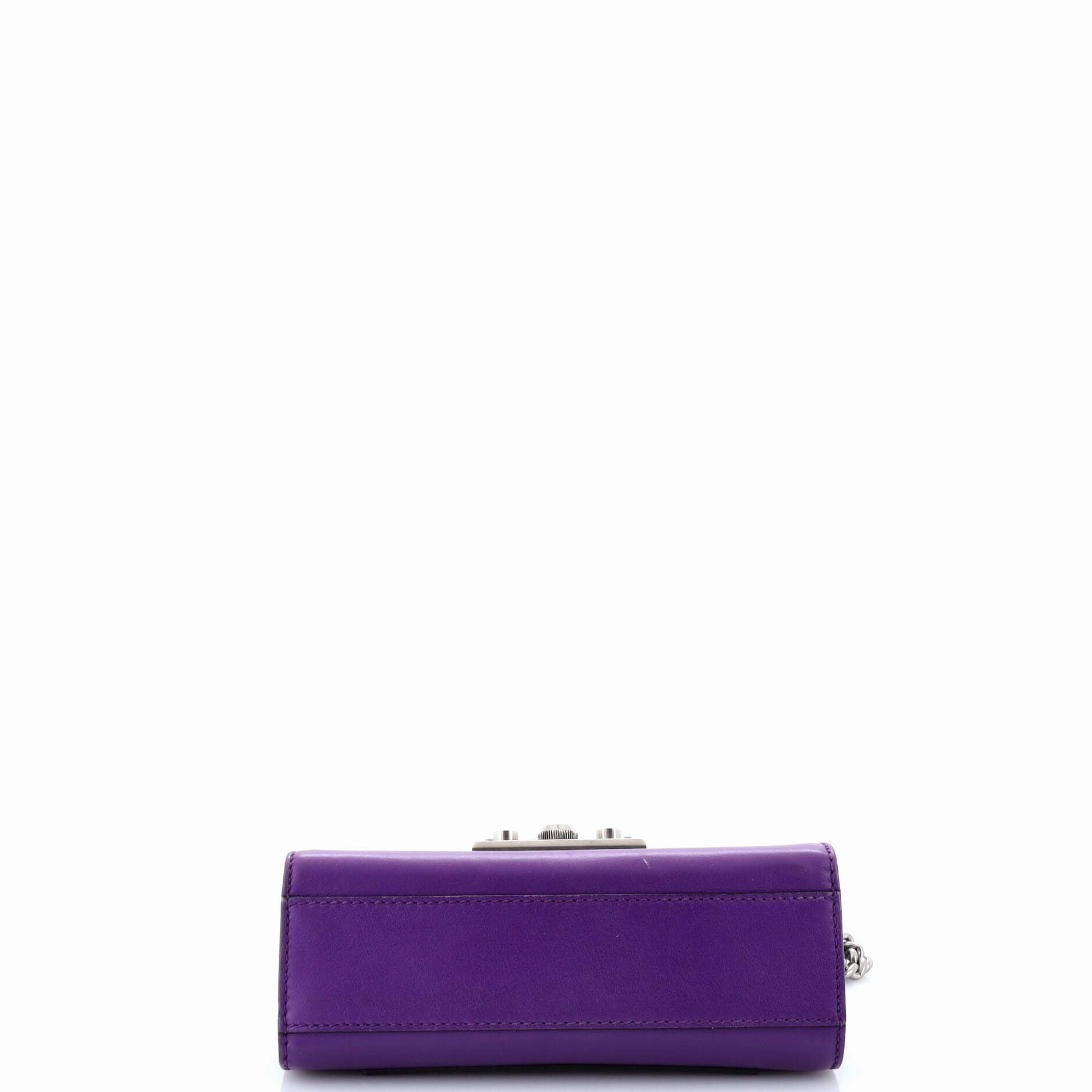 Padlock Shoulder Bag Embellished Leather Small