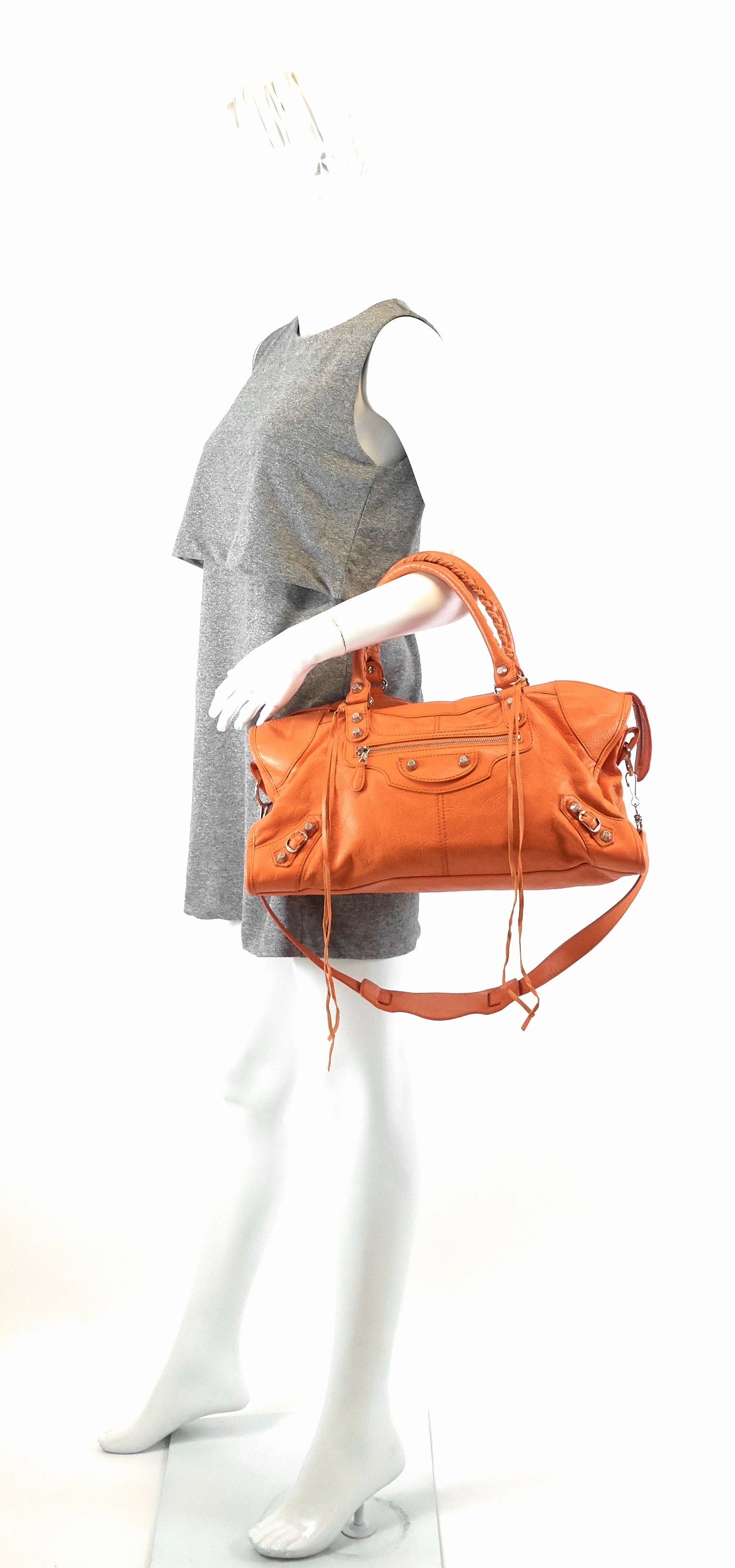 Part Time Classic Studs Leather Handbag