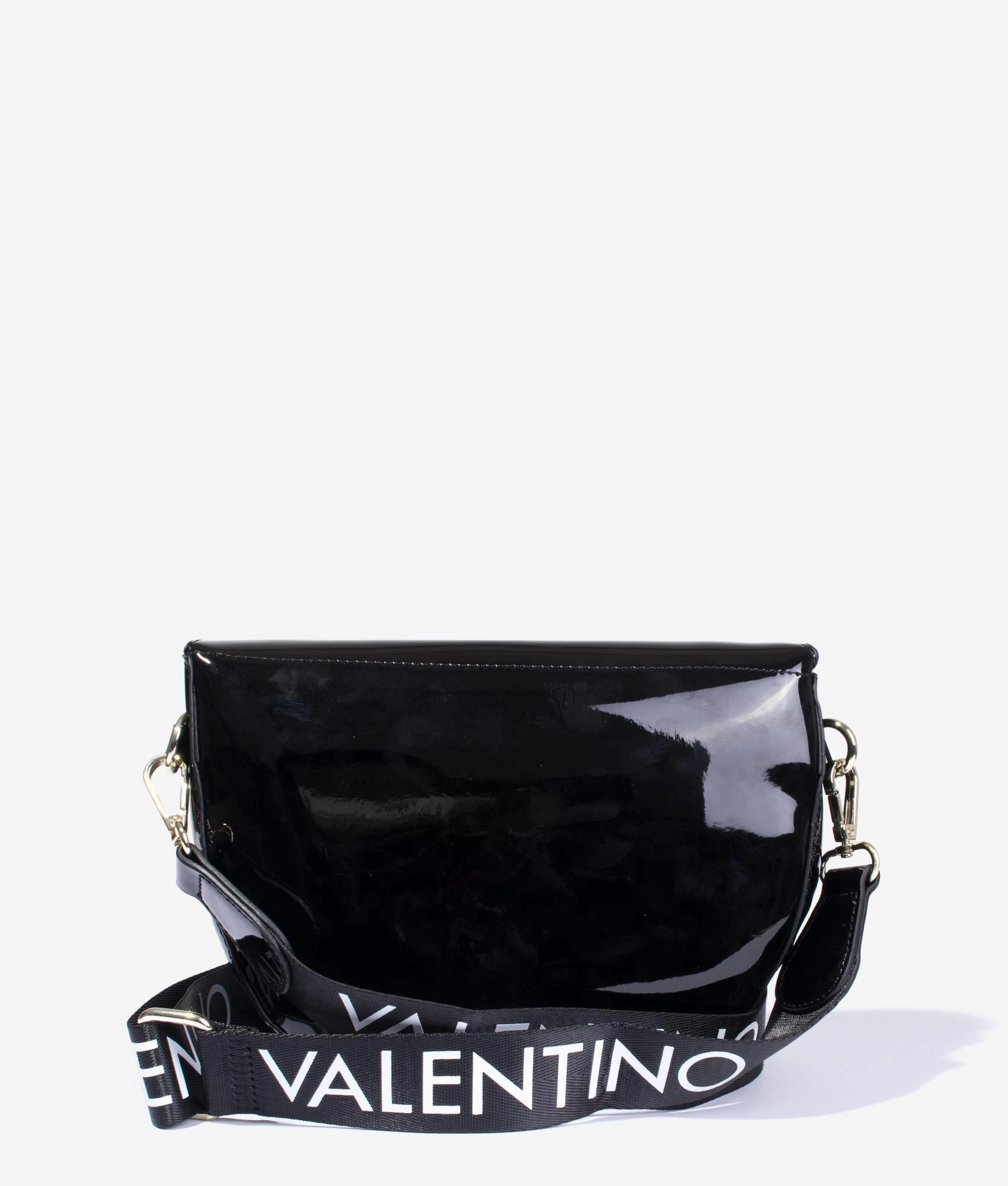 Patent bigs crossbody in black