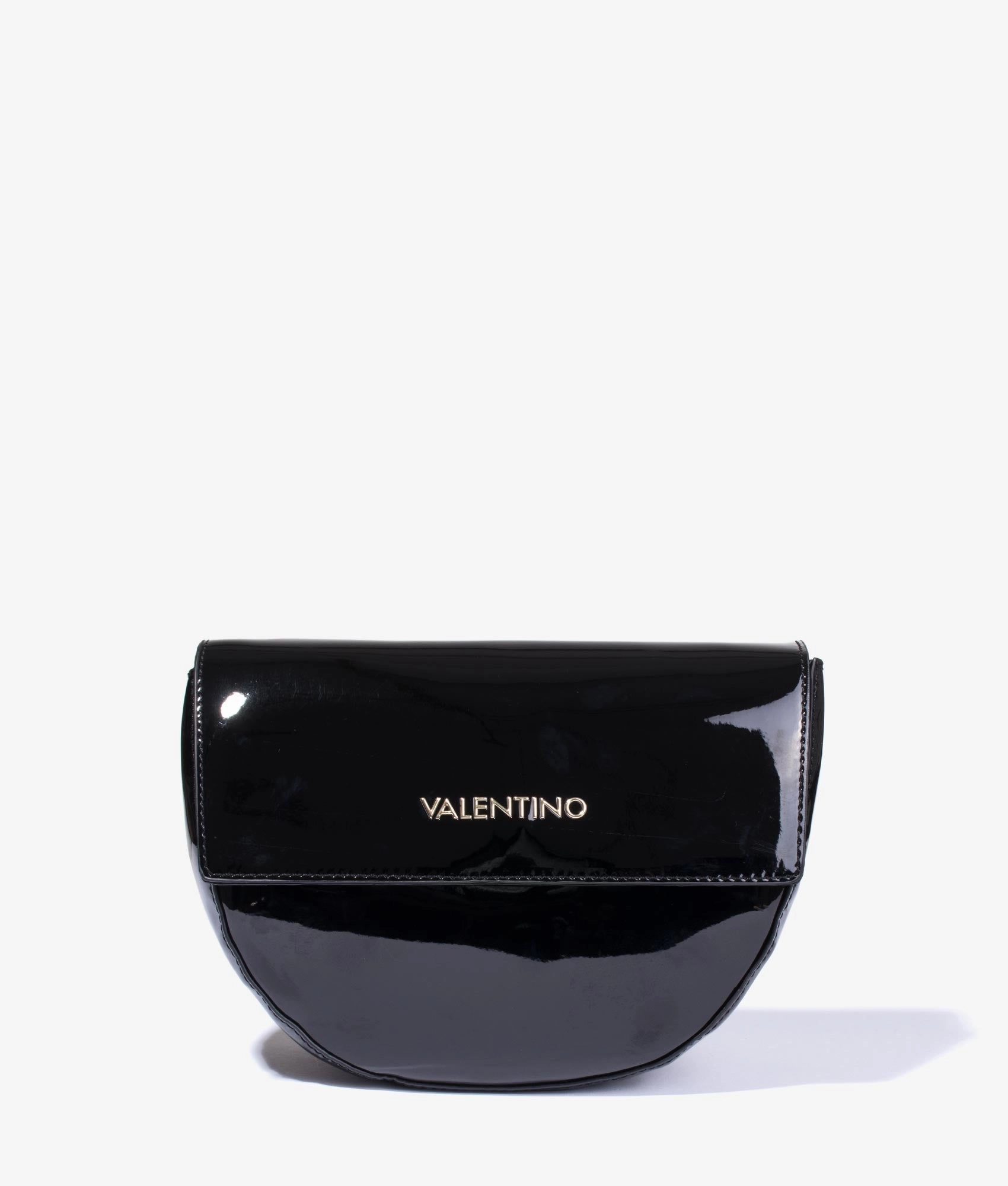 Patent bigs crossbody in black