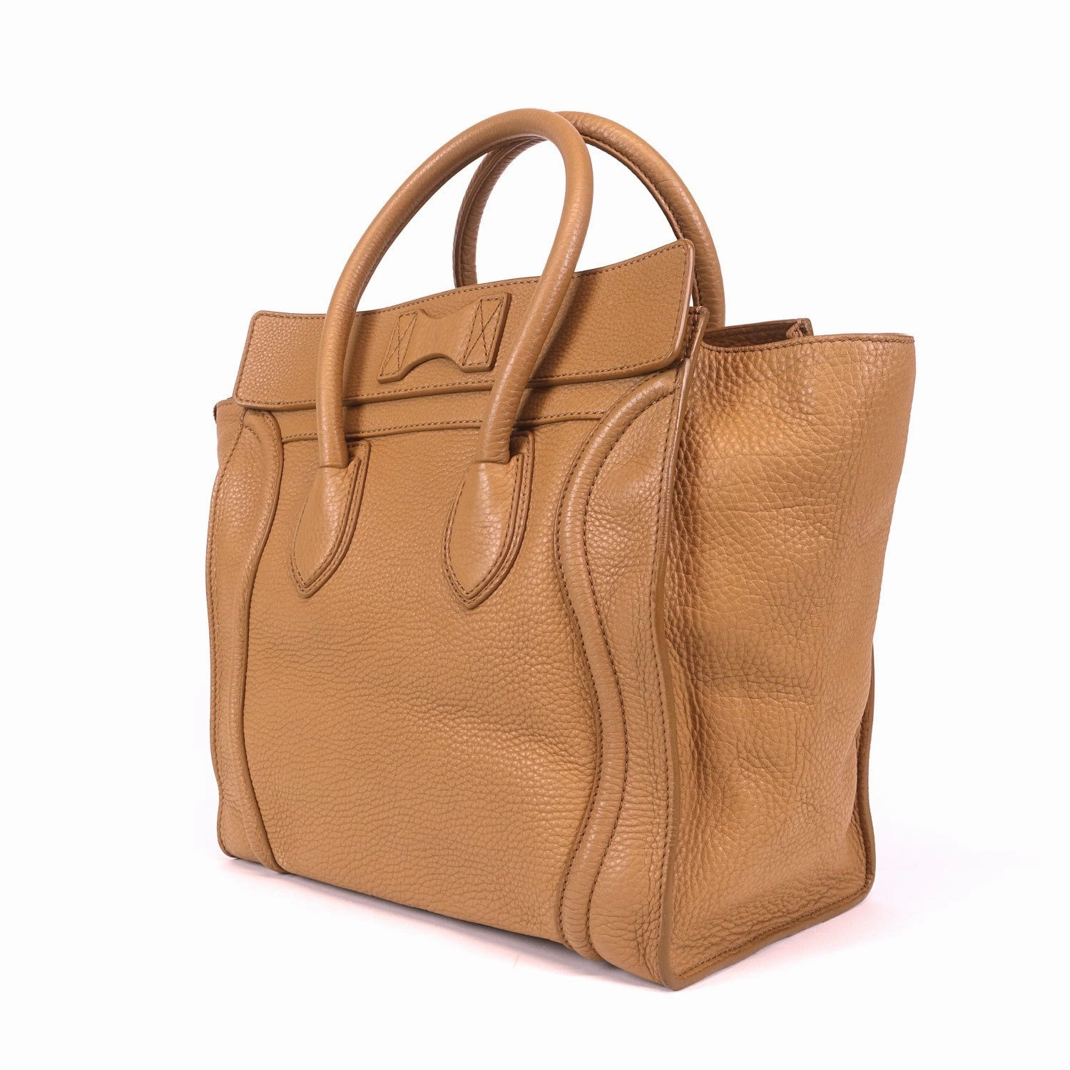 Pebbled Calf Leather Tote Bag