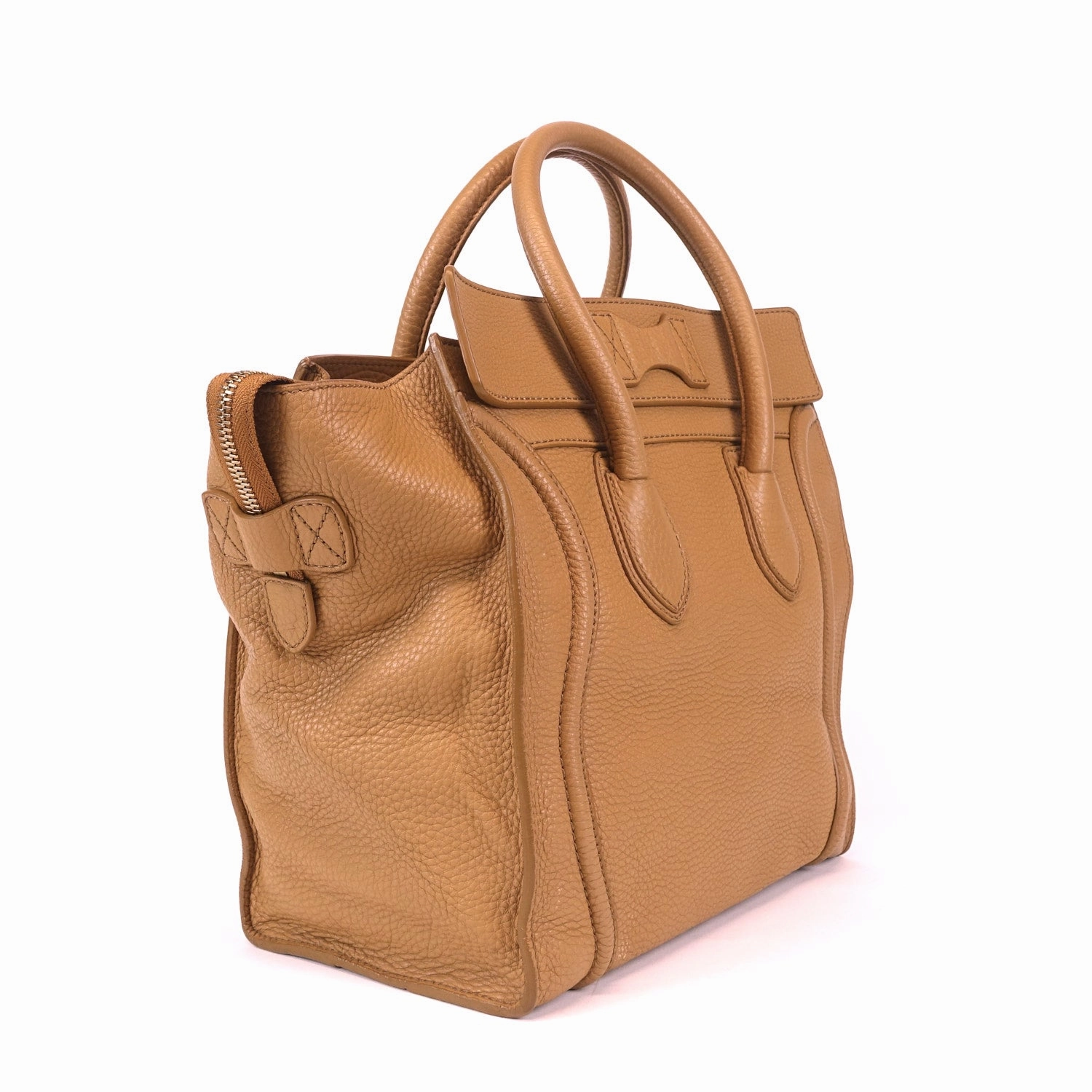 Pebbled Calf Leather Tote Bag
