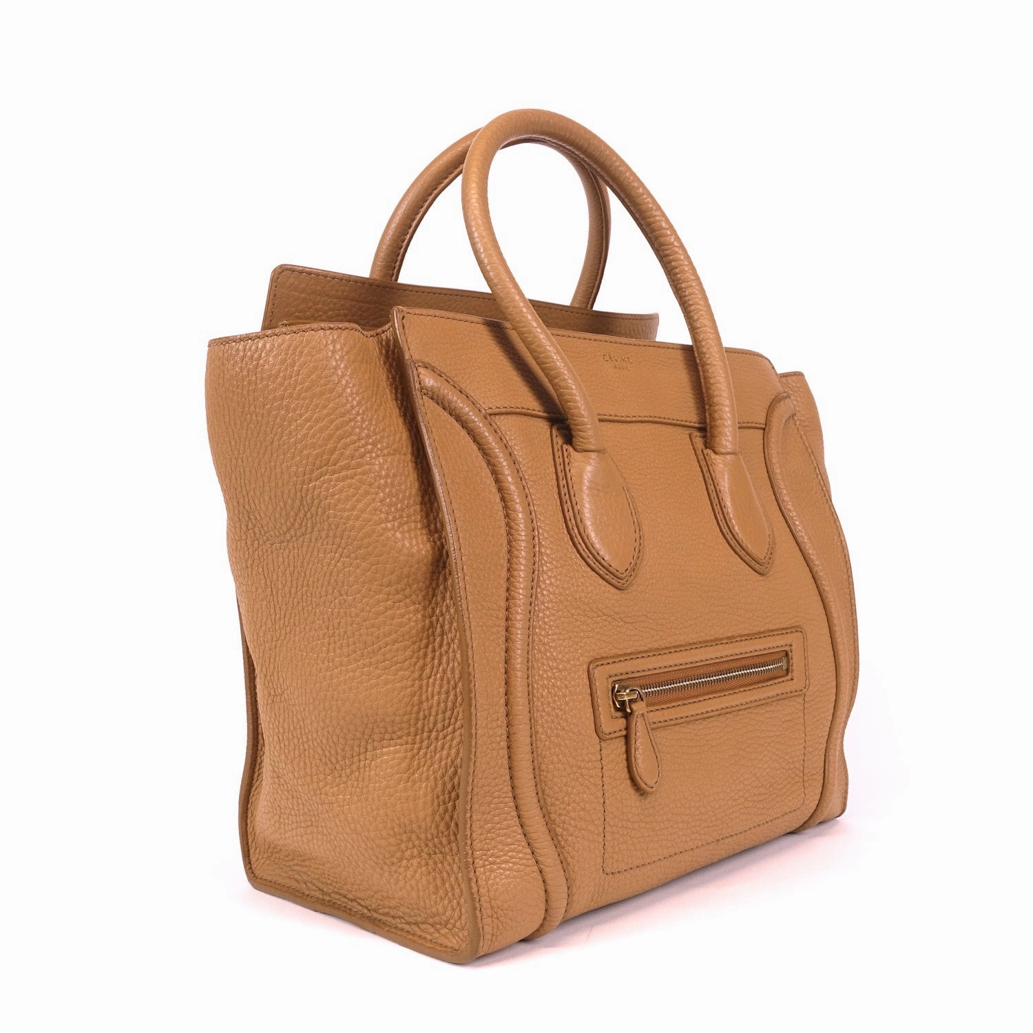 Pebbled Calf Leather Tote Bag