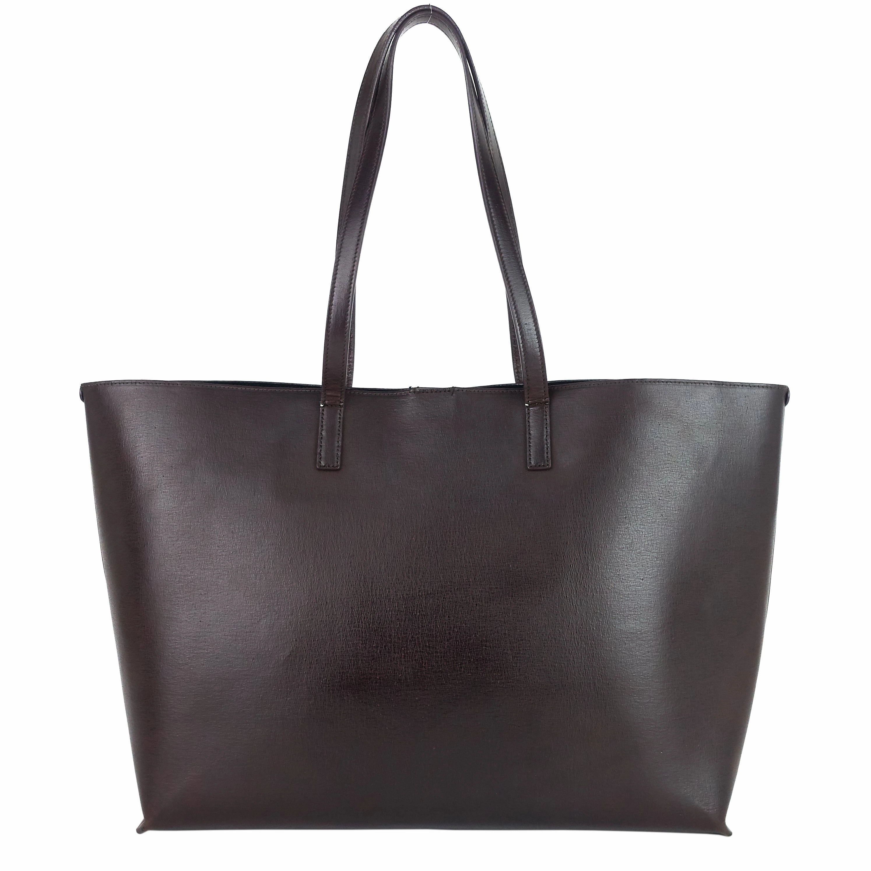 Perforated East West Calfskin Tote Bag