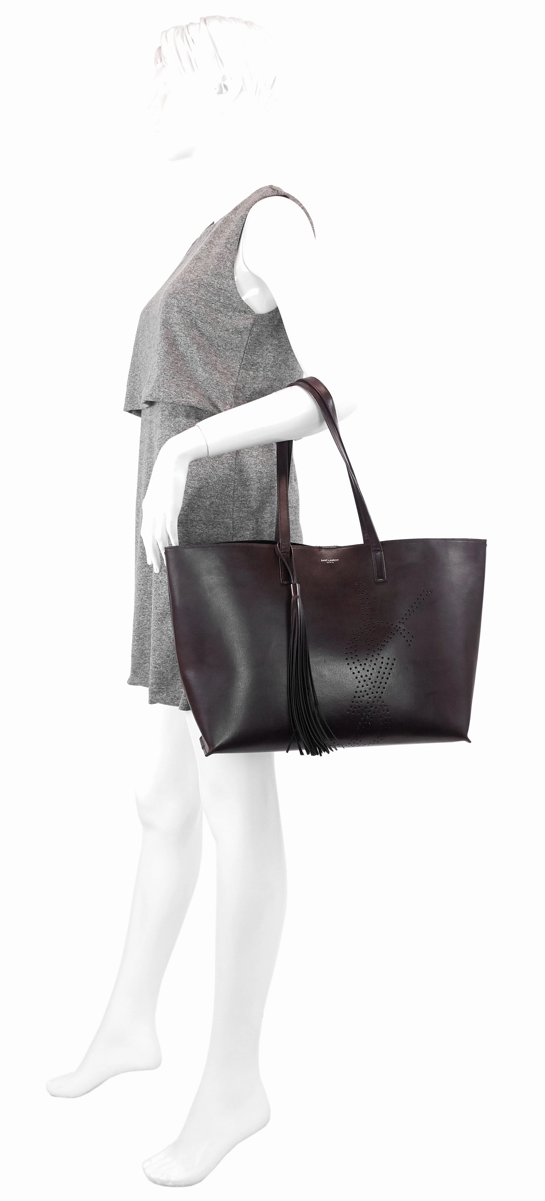 Perforated East West Calfskin Tote Bag