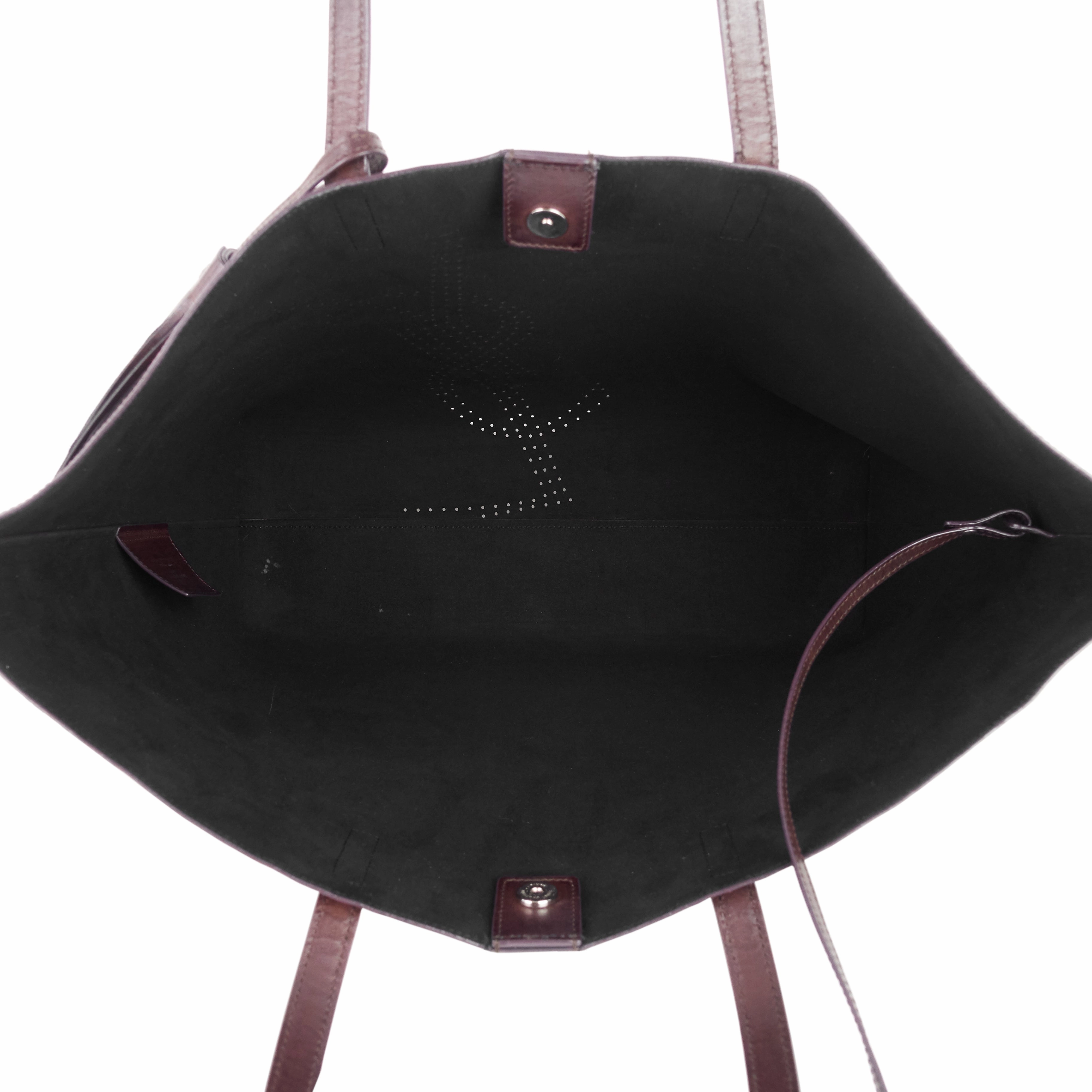 Perforated East West Calfskin Tote Bag