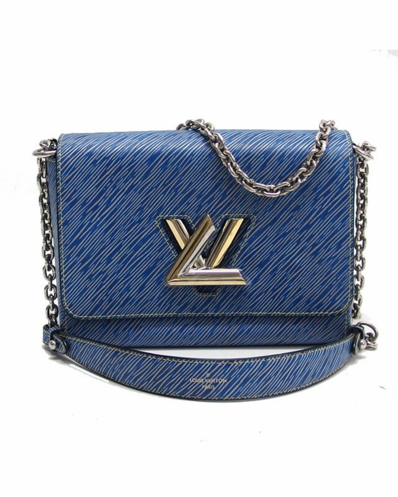 Petite Malle Blue Shoulder Bag