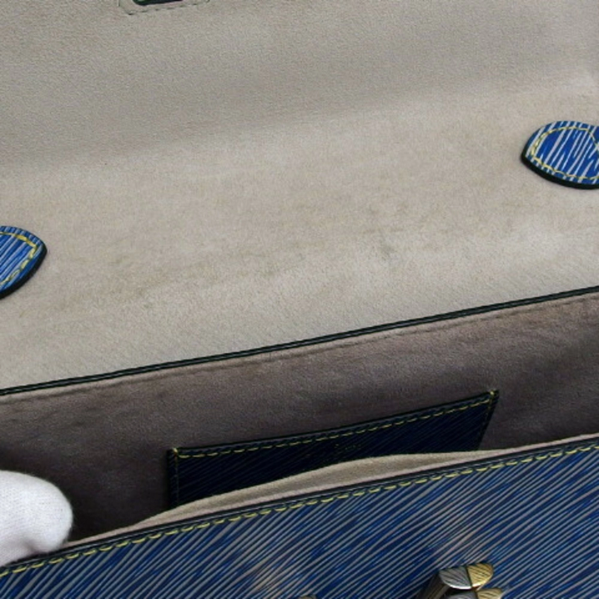 Petite Malle Blue Shoulder Bag