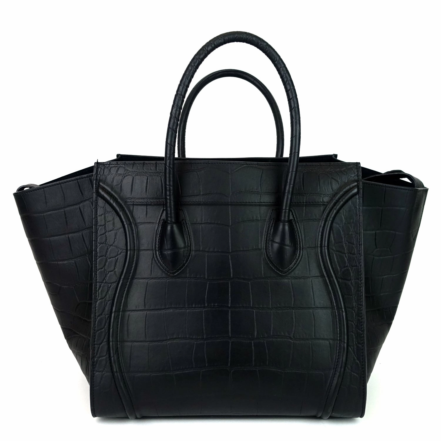 Phantom Crocodile Embossed Calf Leather Medium Bag