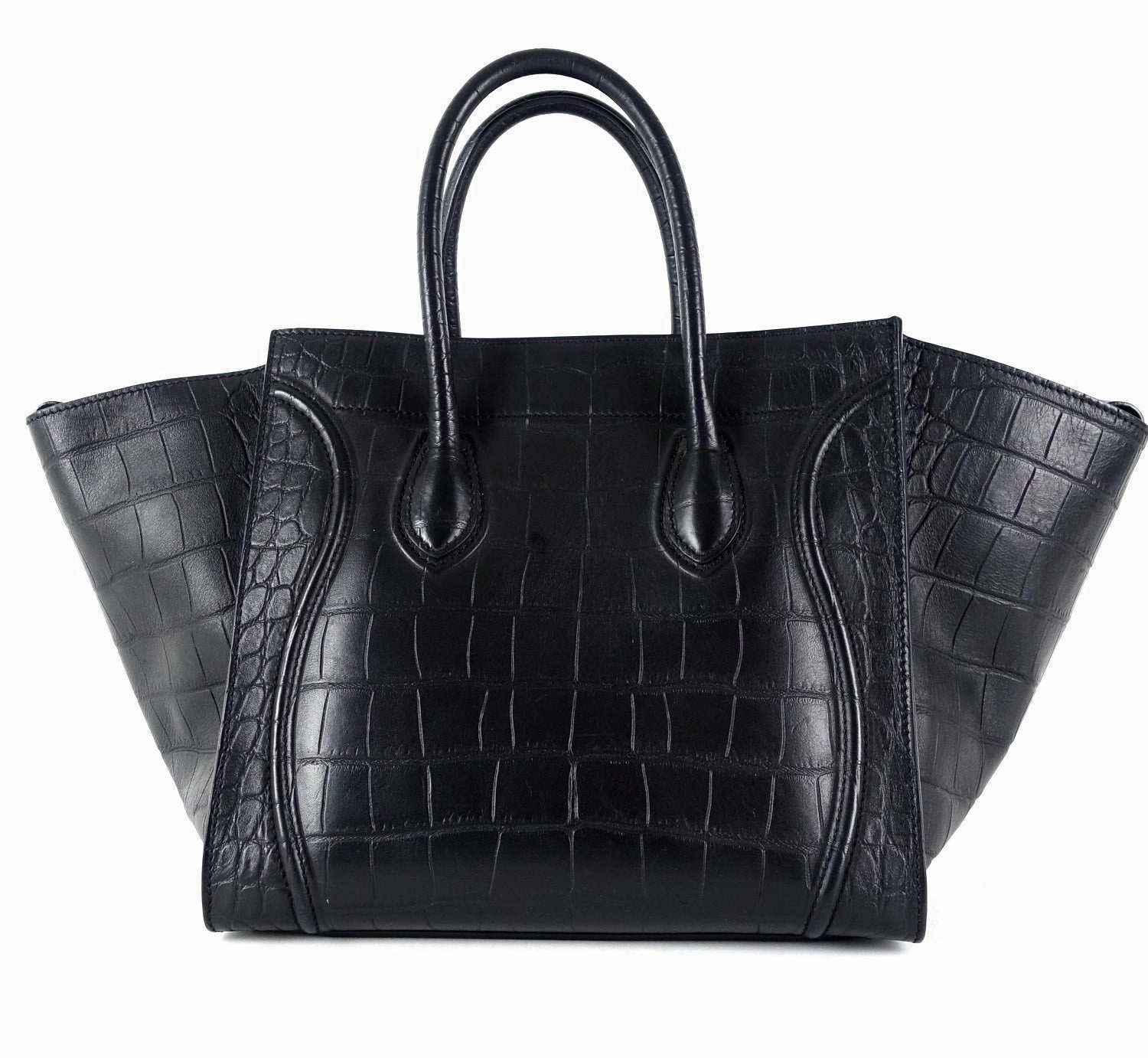 Phantom Crocodile Embossed Calf Leather Medium Bag