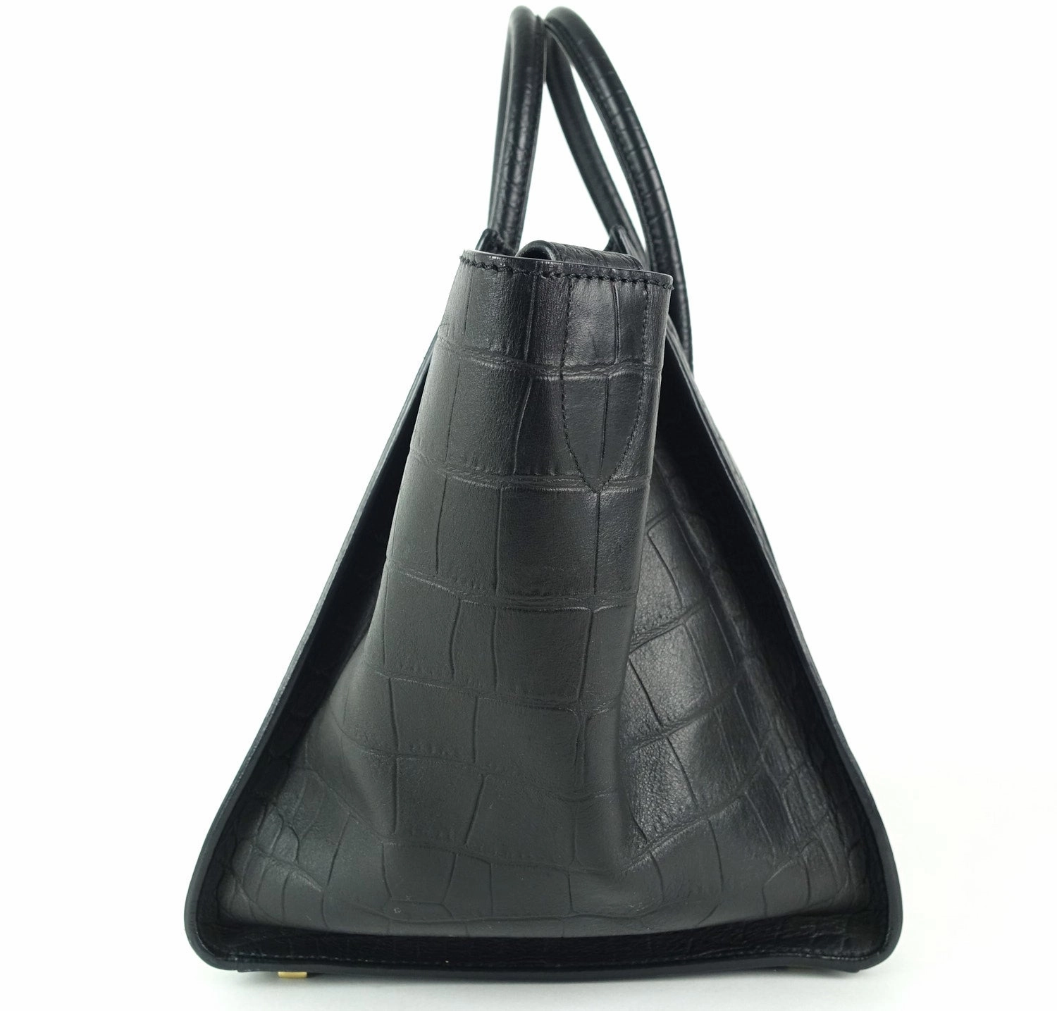 Phantom Crocodile Embossed Calf Leather Medium Bag