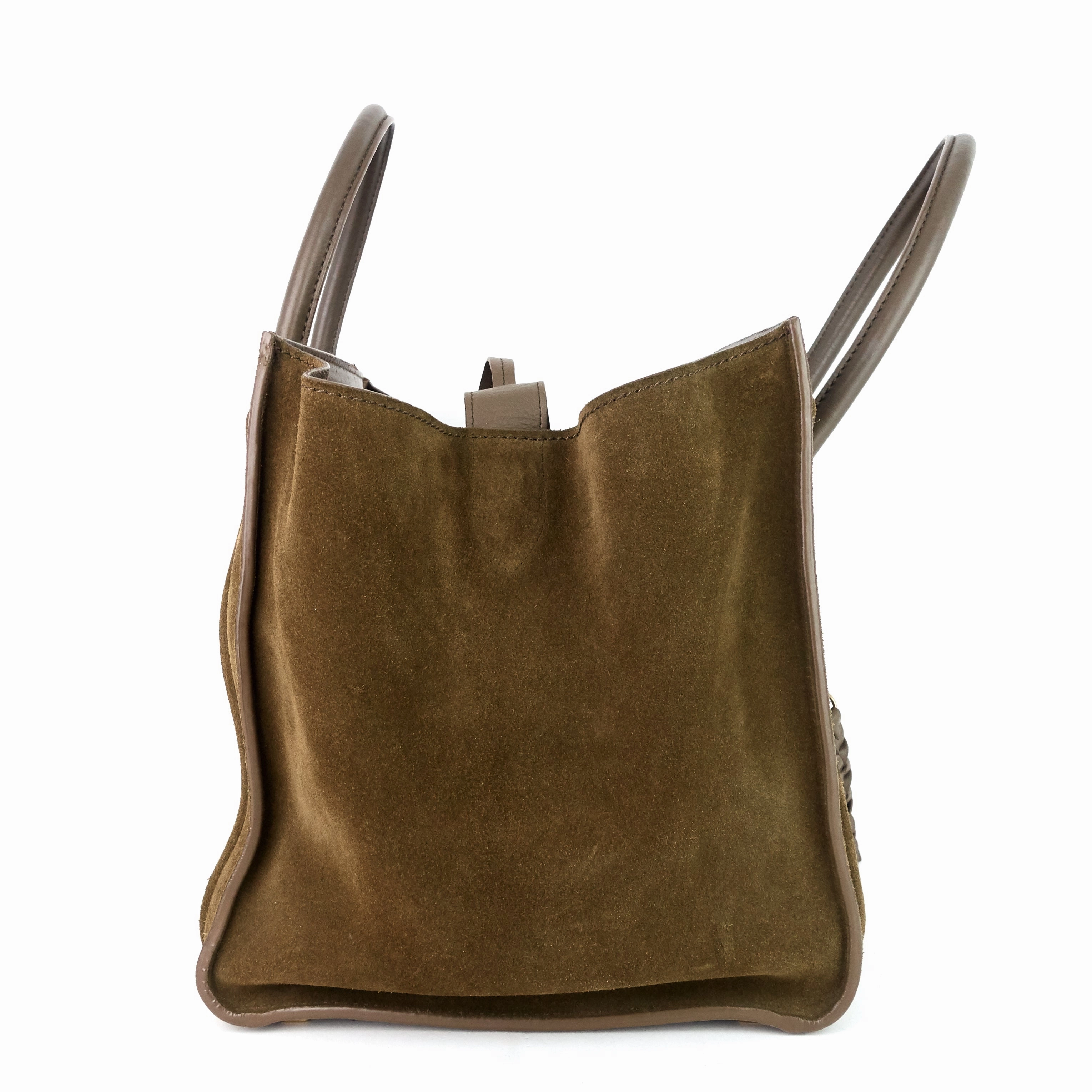 Phantom Medium Khaki Suede Tote Bag