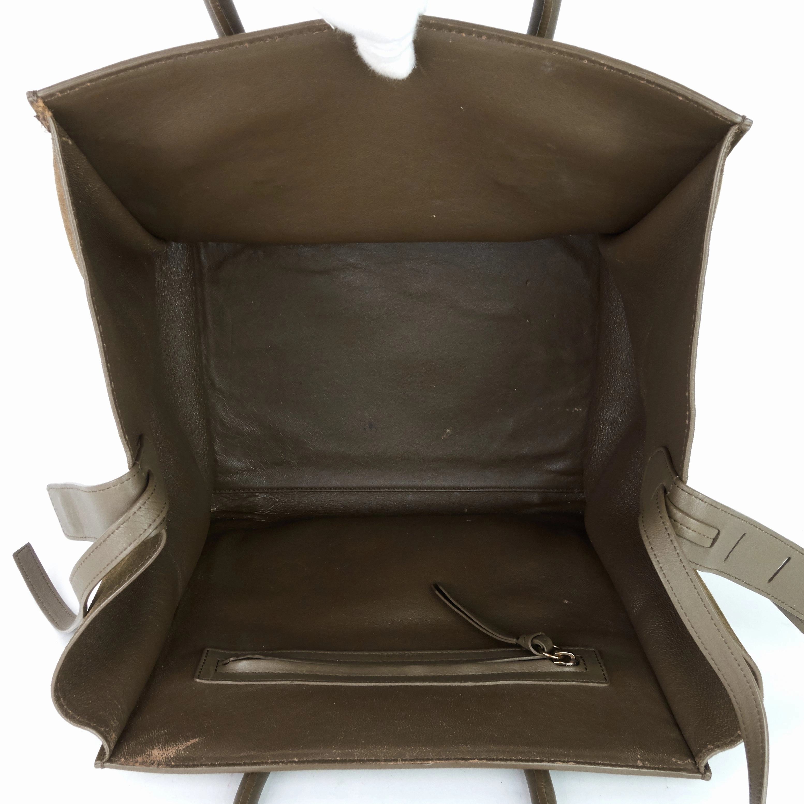Phantom Medium Khaki Suede Tote Bag