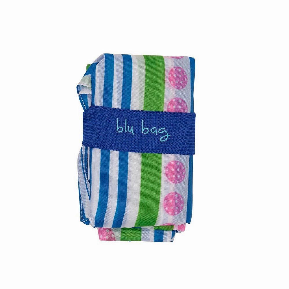 Pickleball Stripe blu Reusable Shopping Bag-Machine Washable