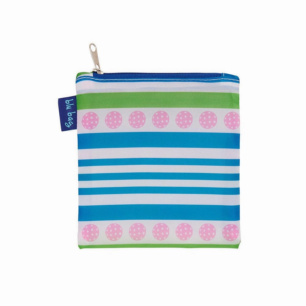 Pickleball Stripe blu Reusable Shopping Bag-Machine Washable