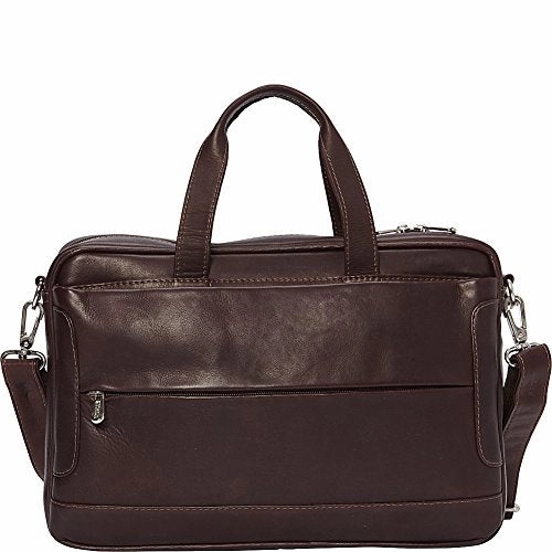 Piel Hidden Pocket Laptop Briefcase (Chocolate)