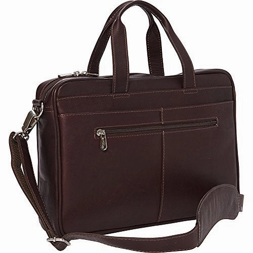 Piel Hidden Pocket Laptop Briefcase (Chocolate)
